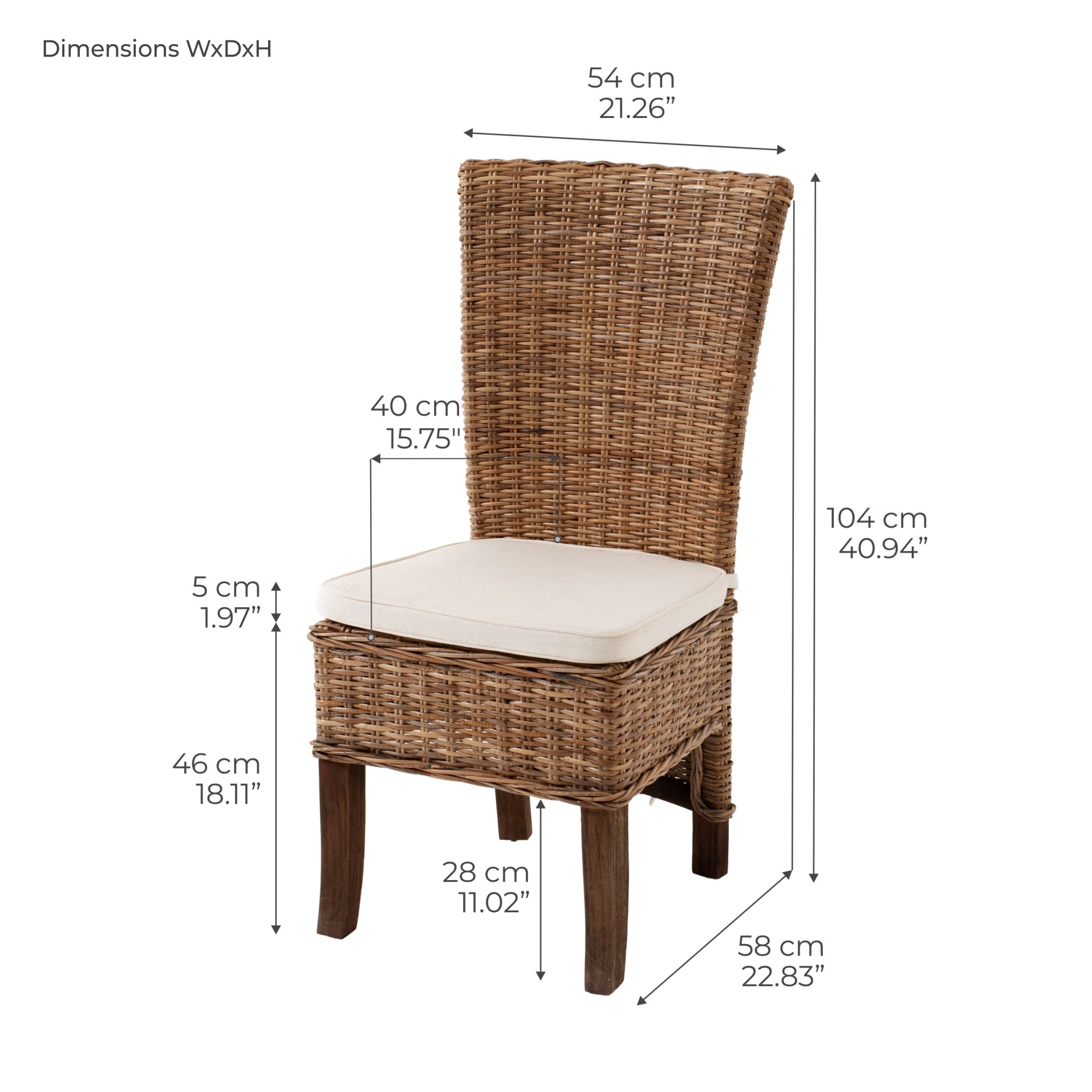 Wickerworks Salsa Dining Chair (Set of 2)