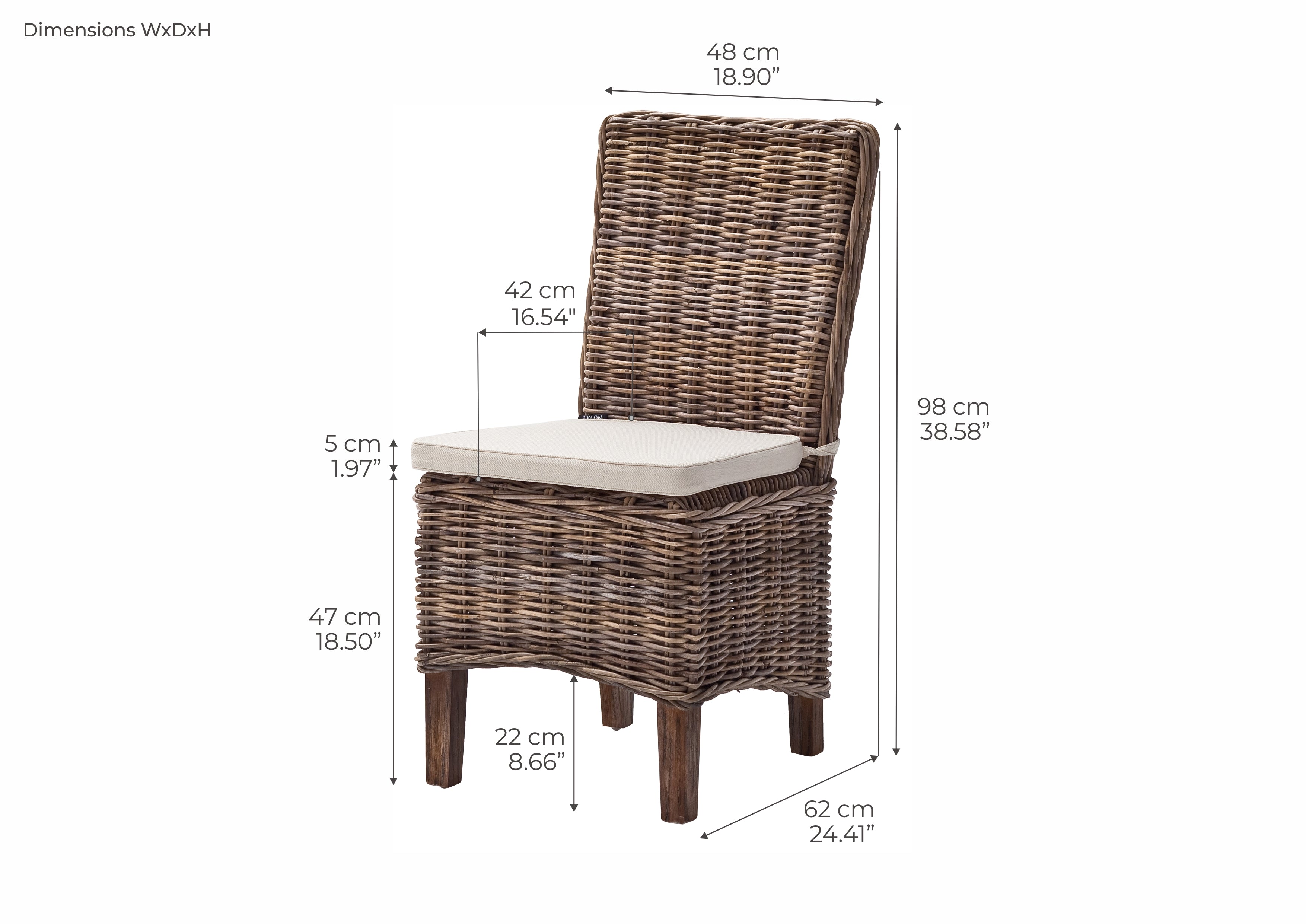 Wickerworks Morin Dining Chair (Set of 2)