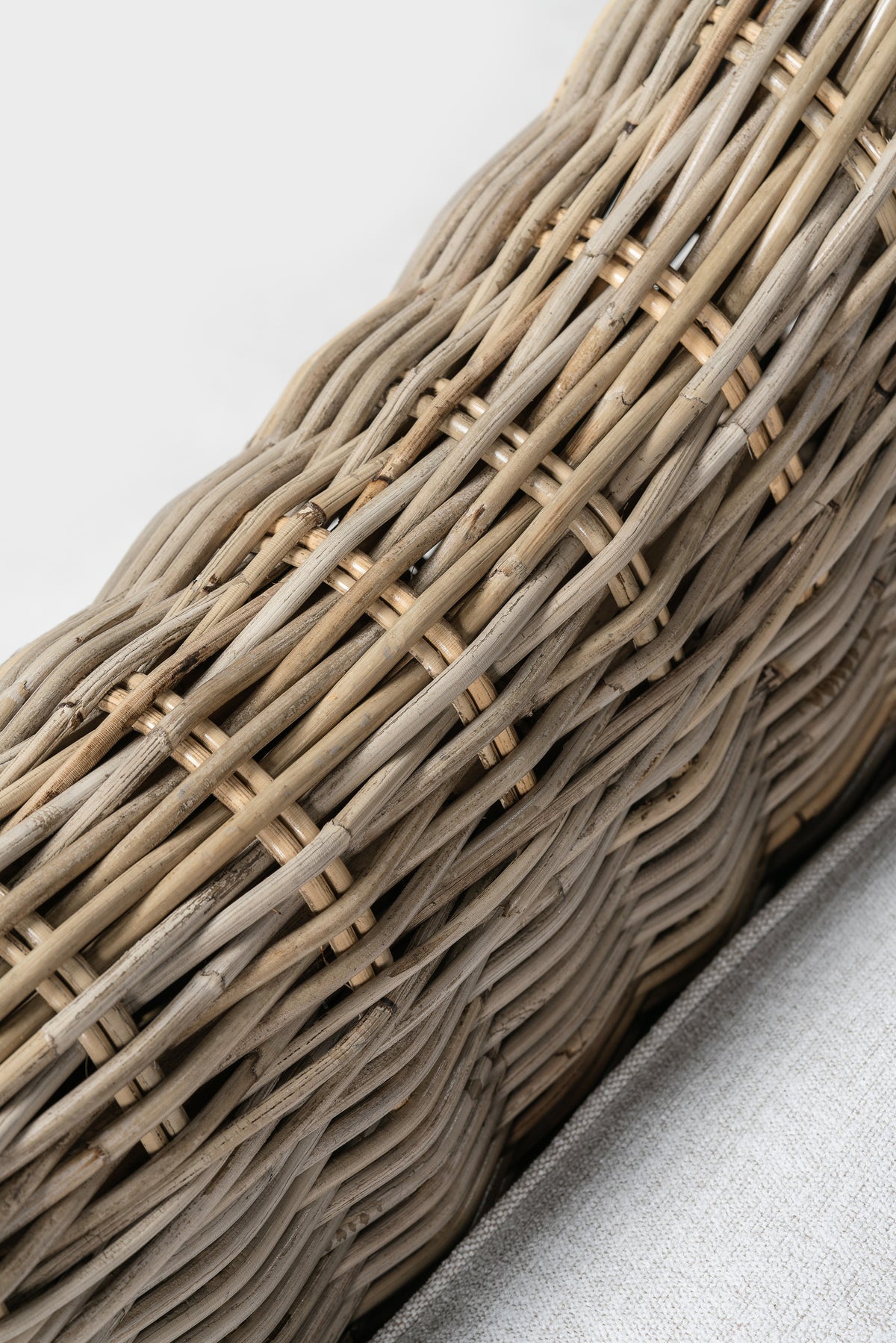 NovaSolo Wickerworks Aegean Chair, Natural Grey, close-up detail