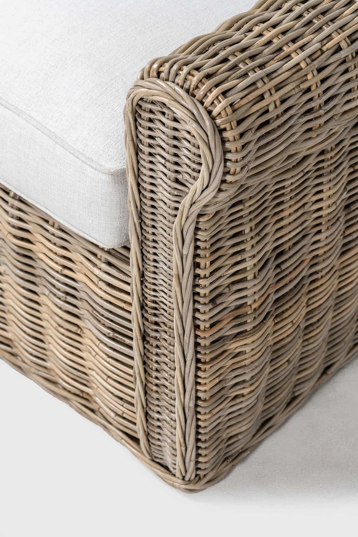 NovaSolo Wickerworks Aegean Chair, Natural Grey, close-up detail
