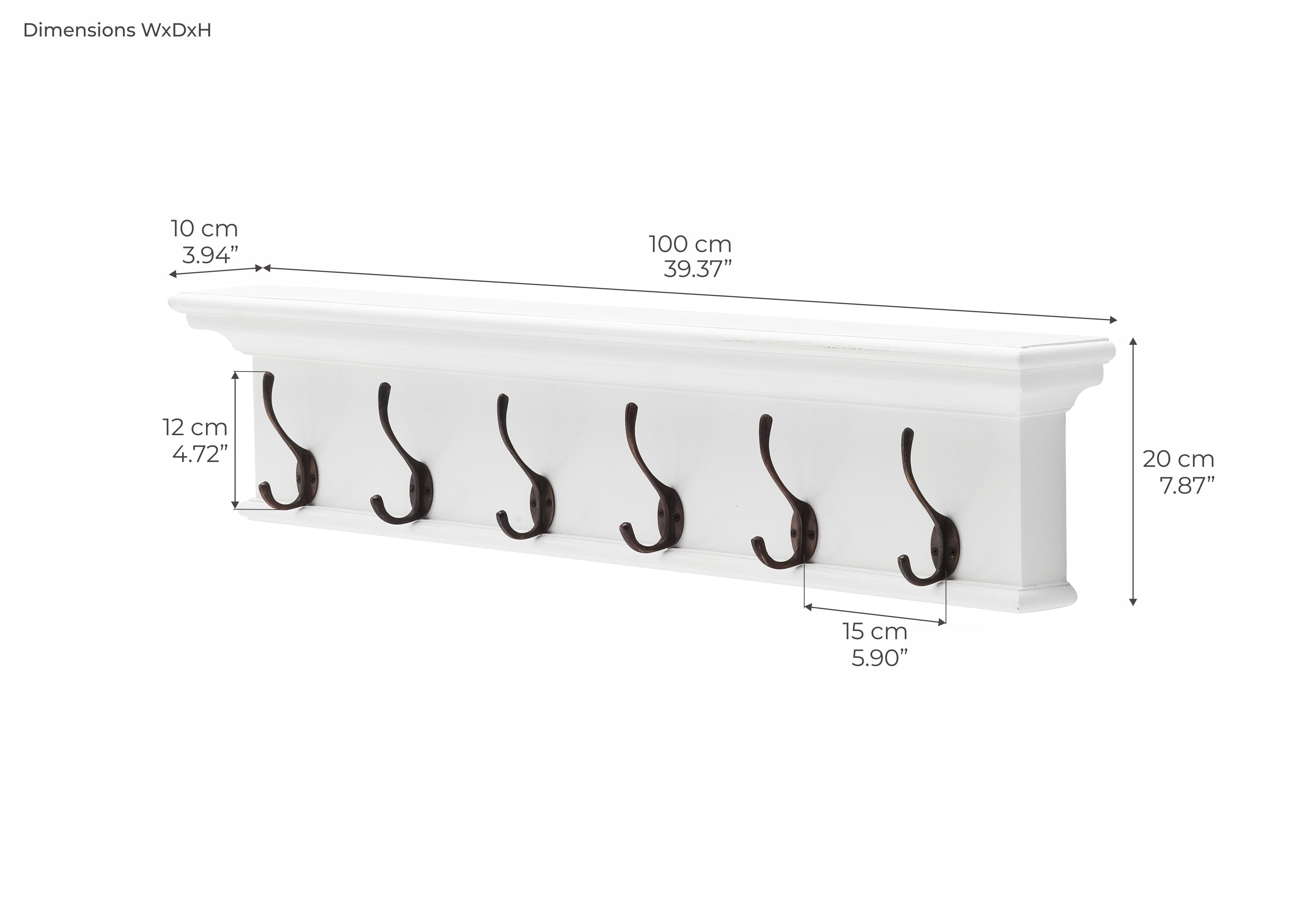 Halifax 6 Hook Coat Rack