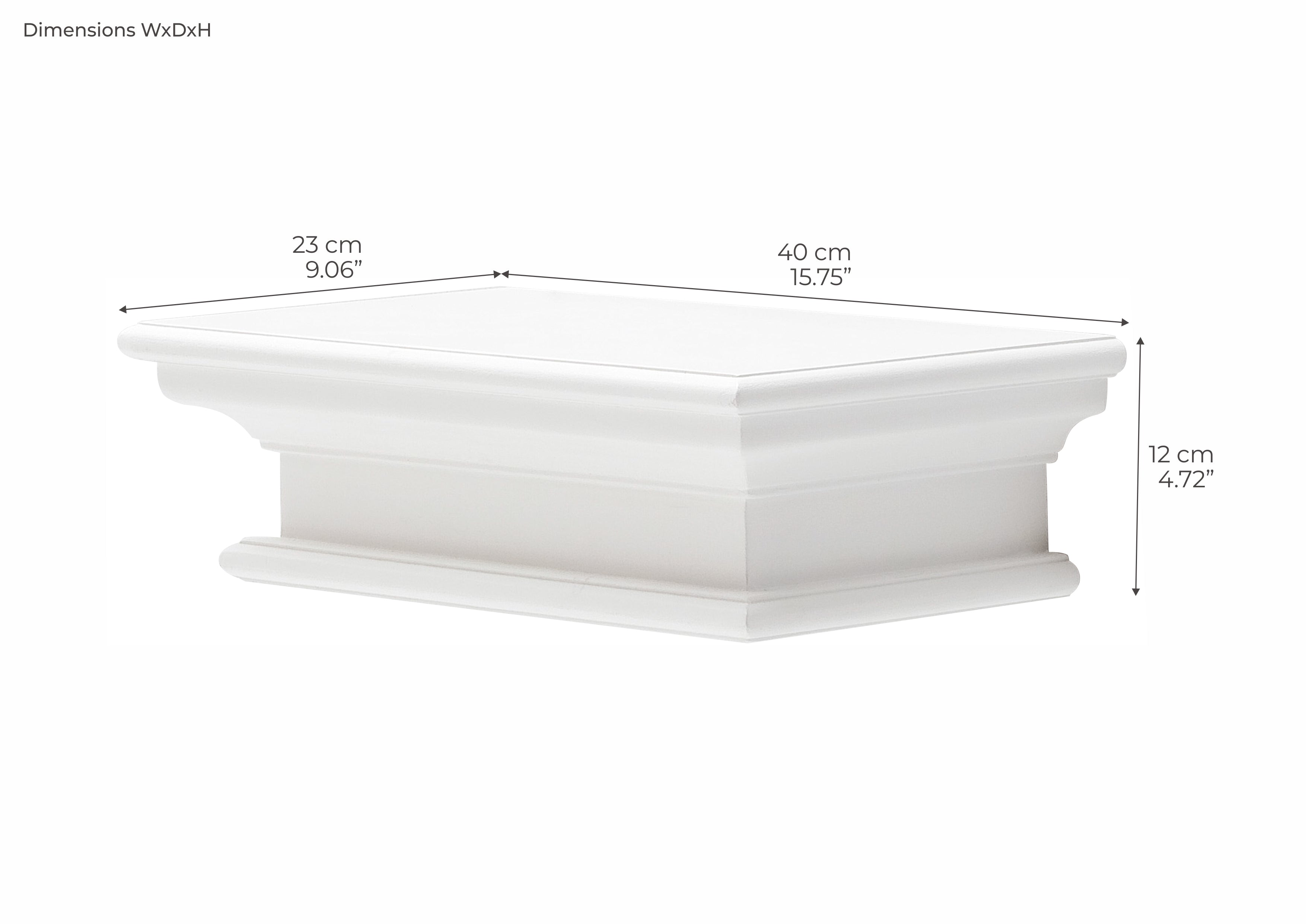 Halifax Floating Wall Shelf, Short