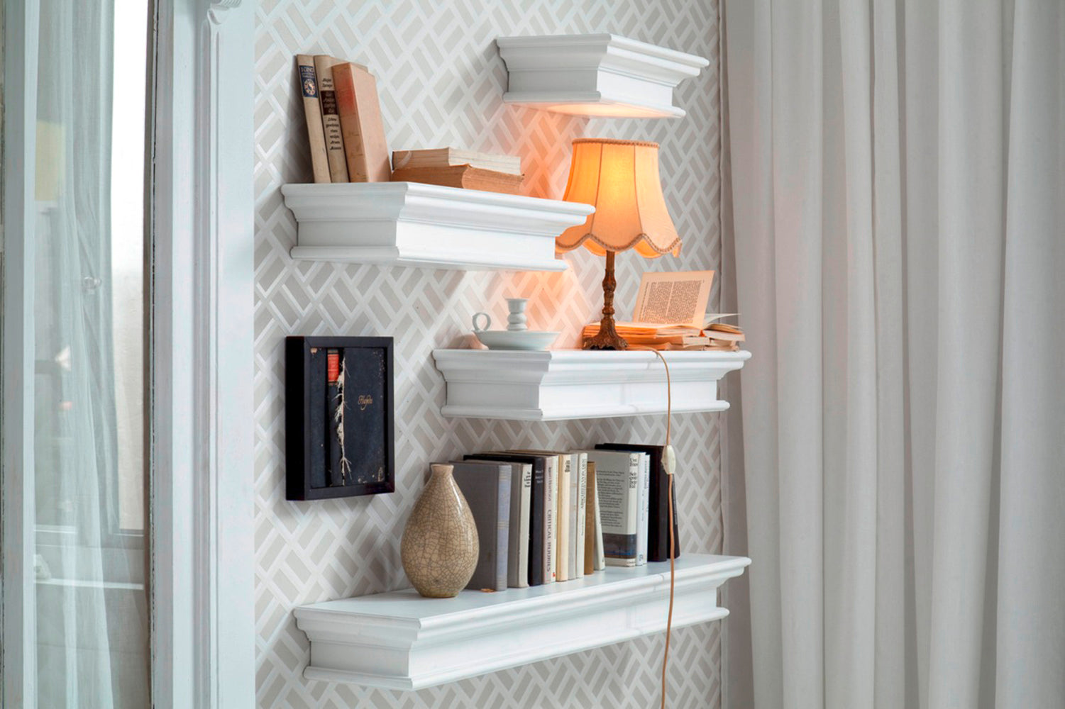 Halifax Floating Wall Shelf, Extra Long