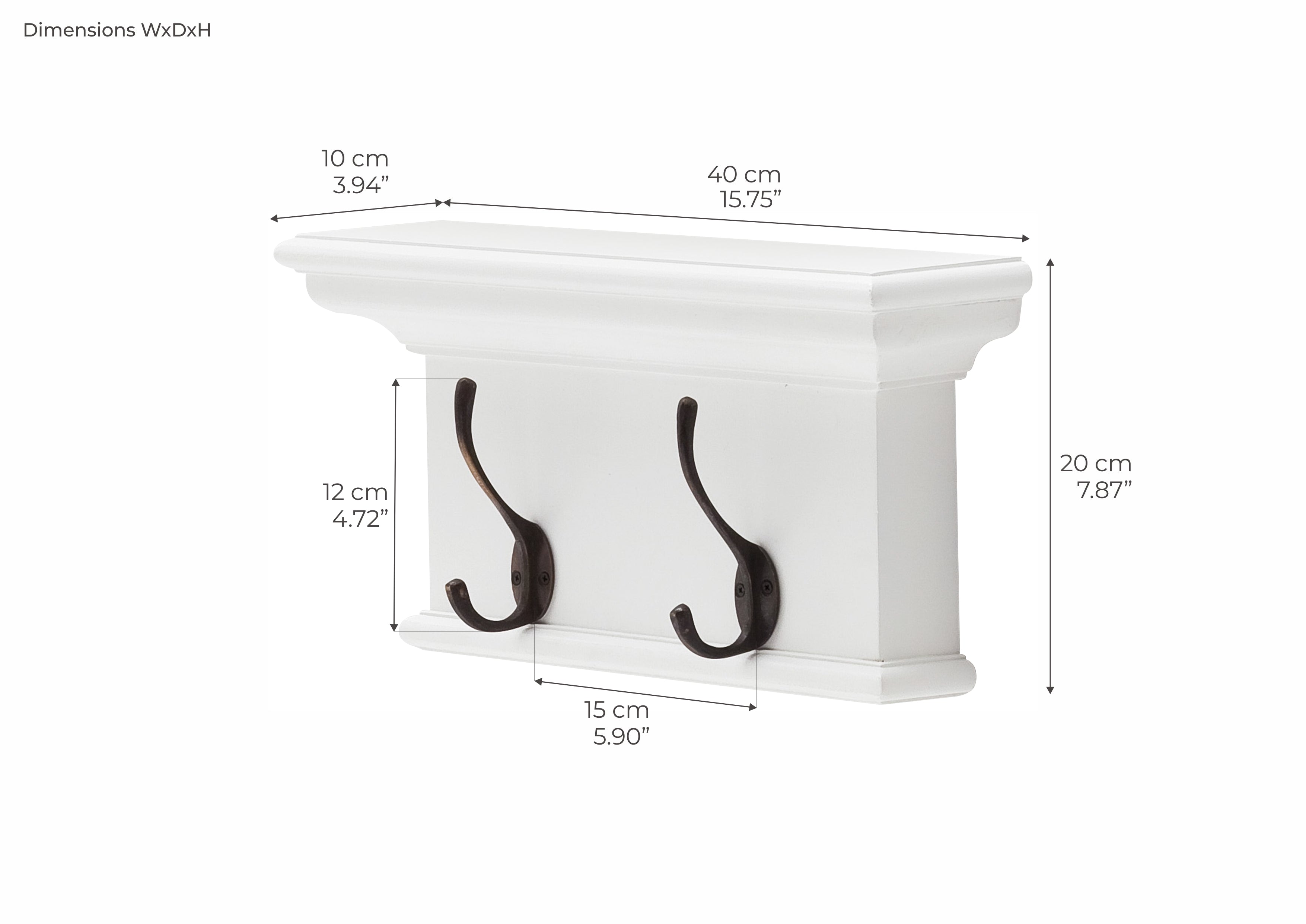 Halifax 2 Hook Coat Rack