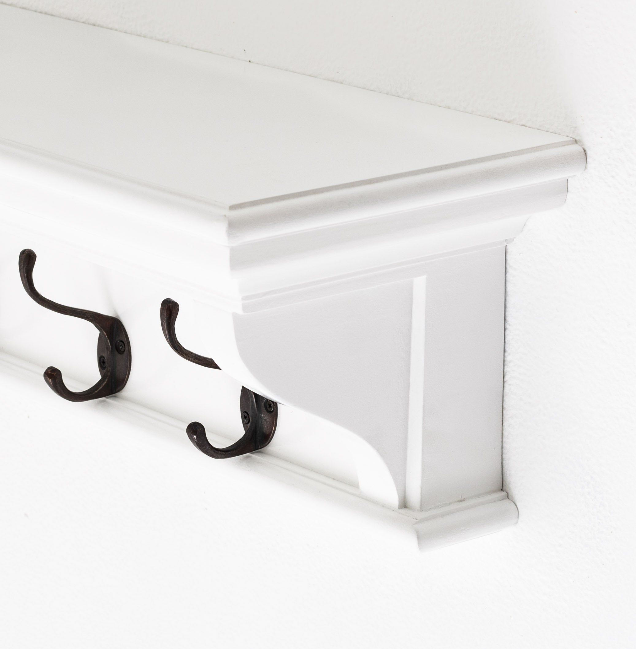 Halifax 8 Hook Coat Rack 130cm - White