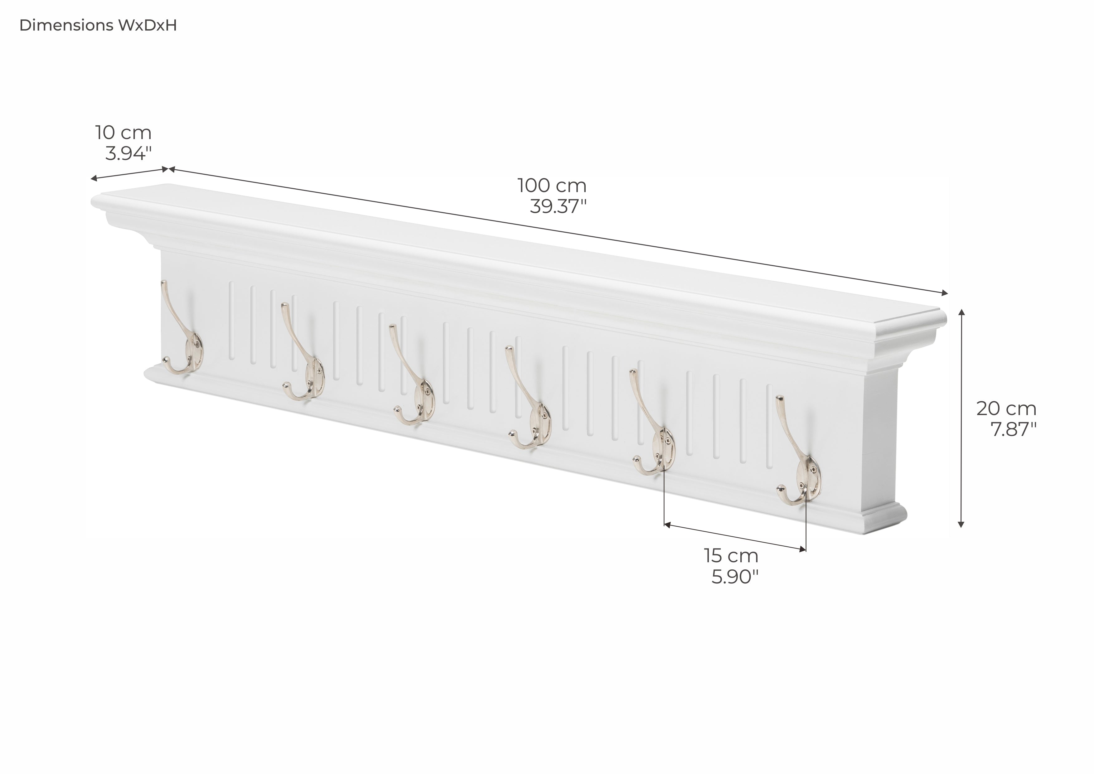 Skansen 6 Hook Coat Rack