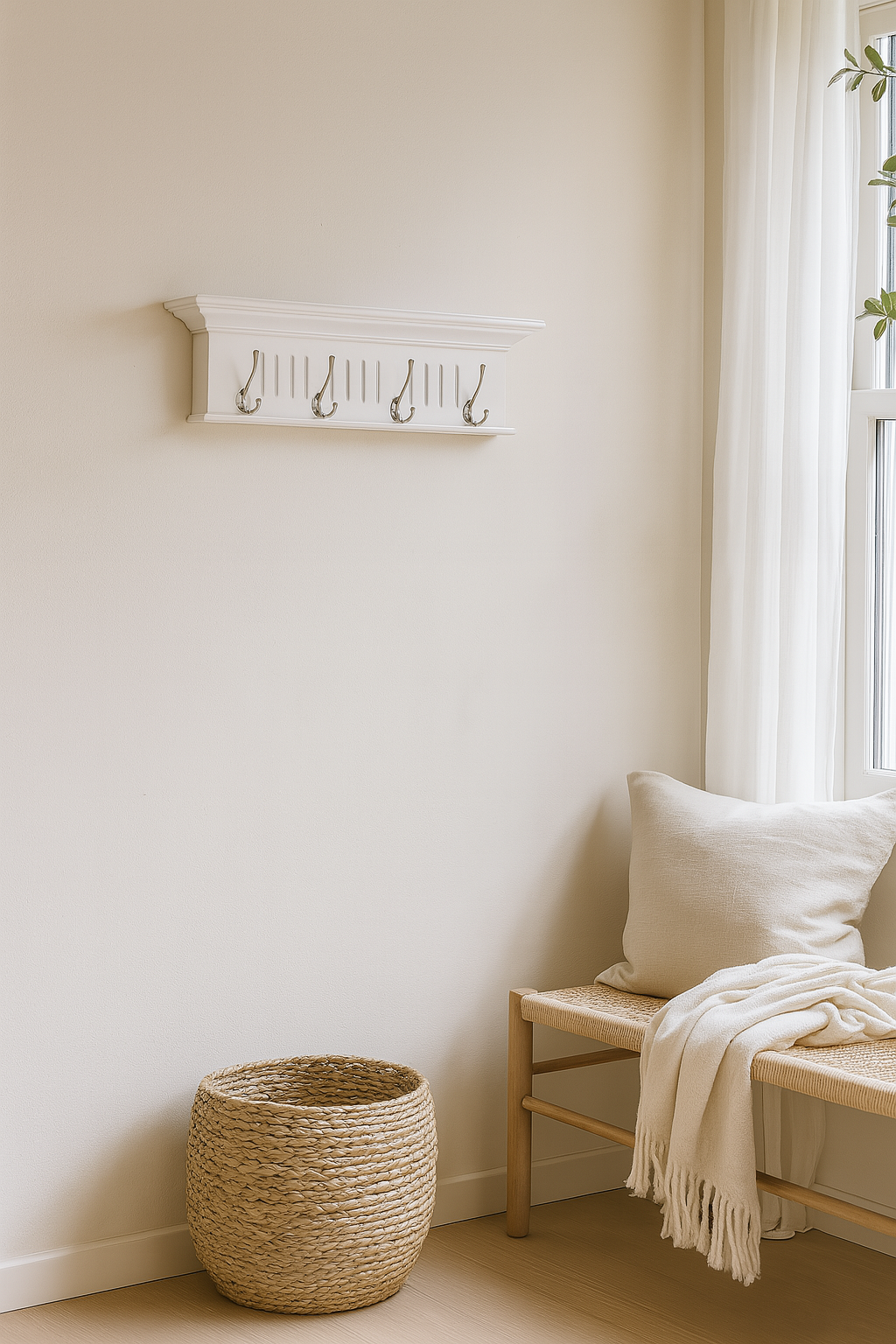 Skansen 4 Hook Coat Rack