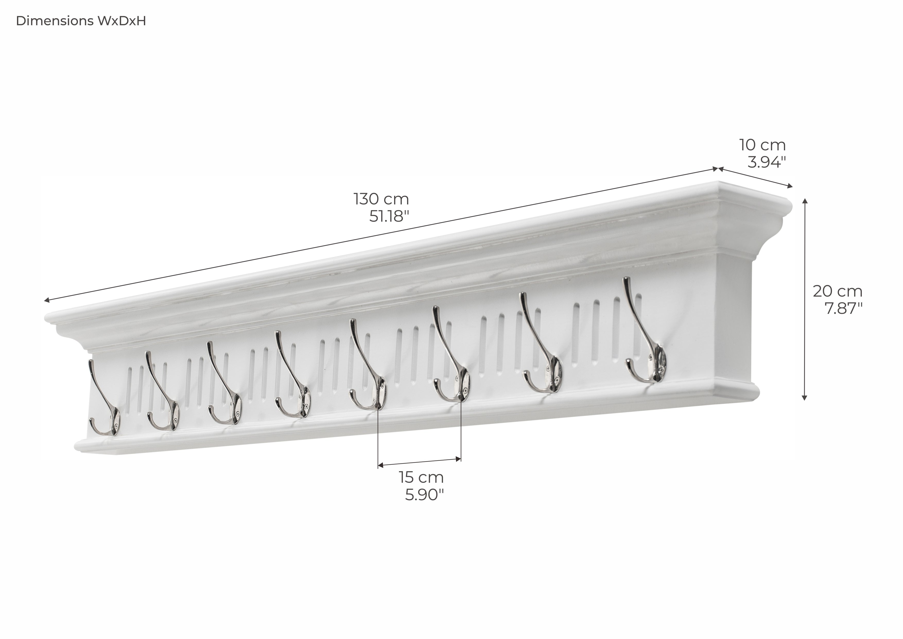 Skansen 8 Hook Coat Rack