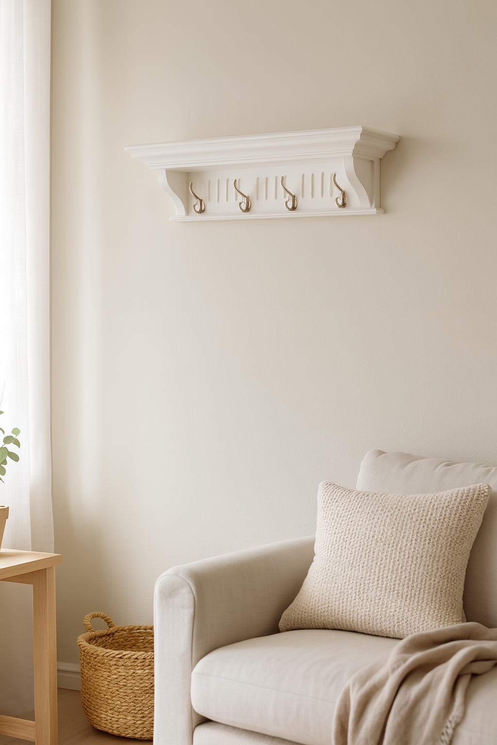 Skansen 4 Hook Coat Rack