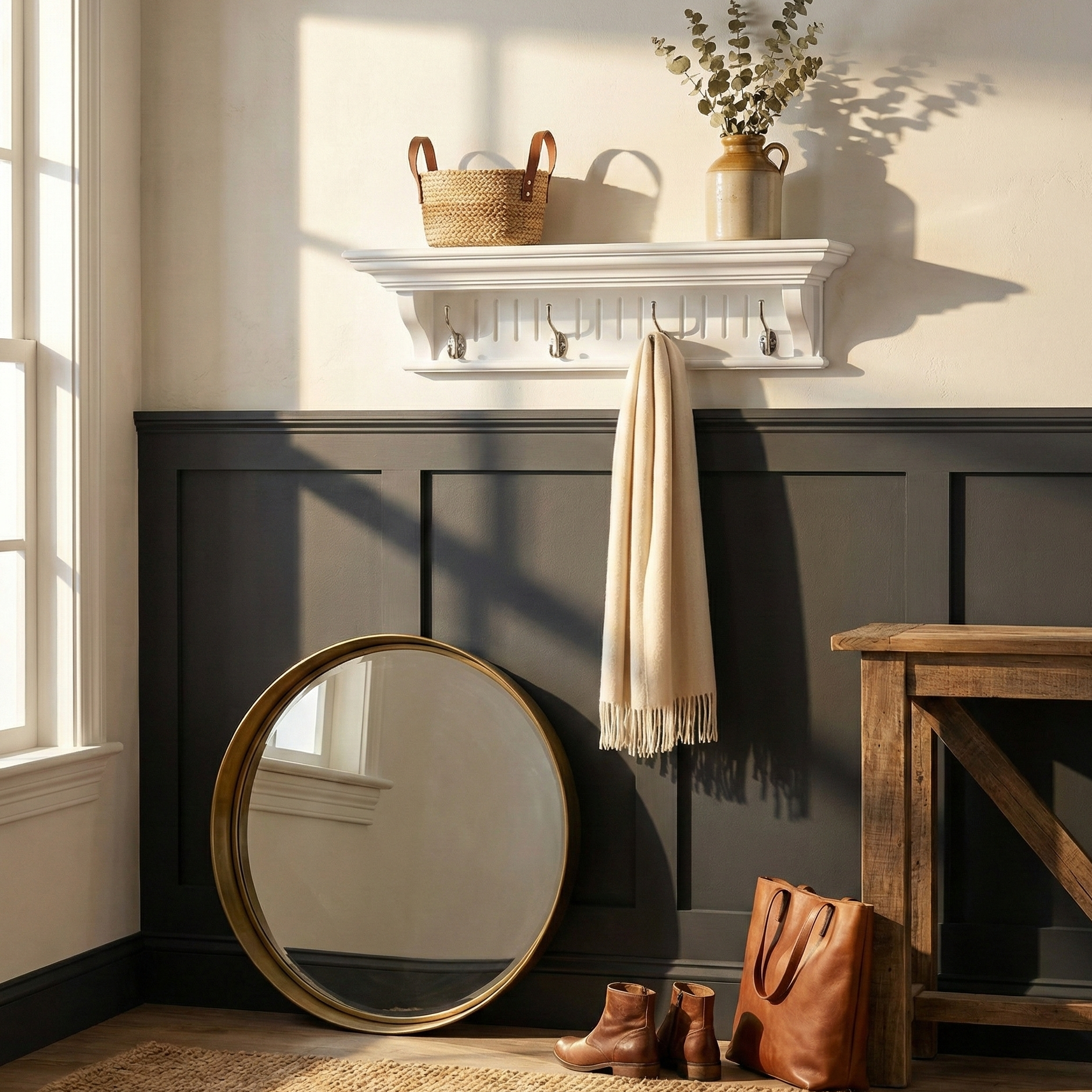 Skansen 4 Hook Coat Rack