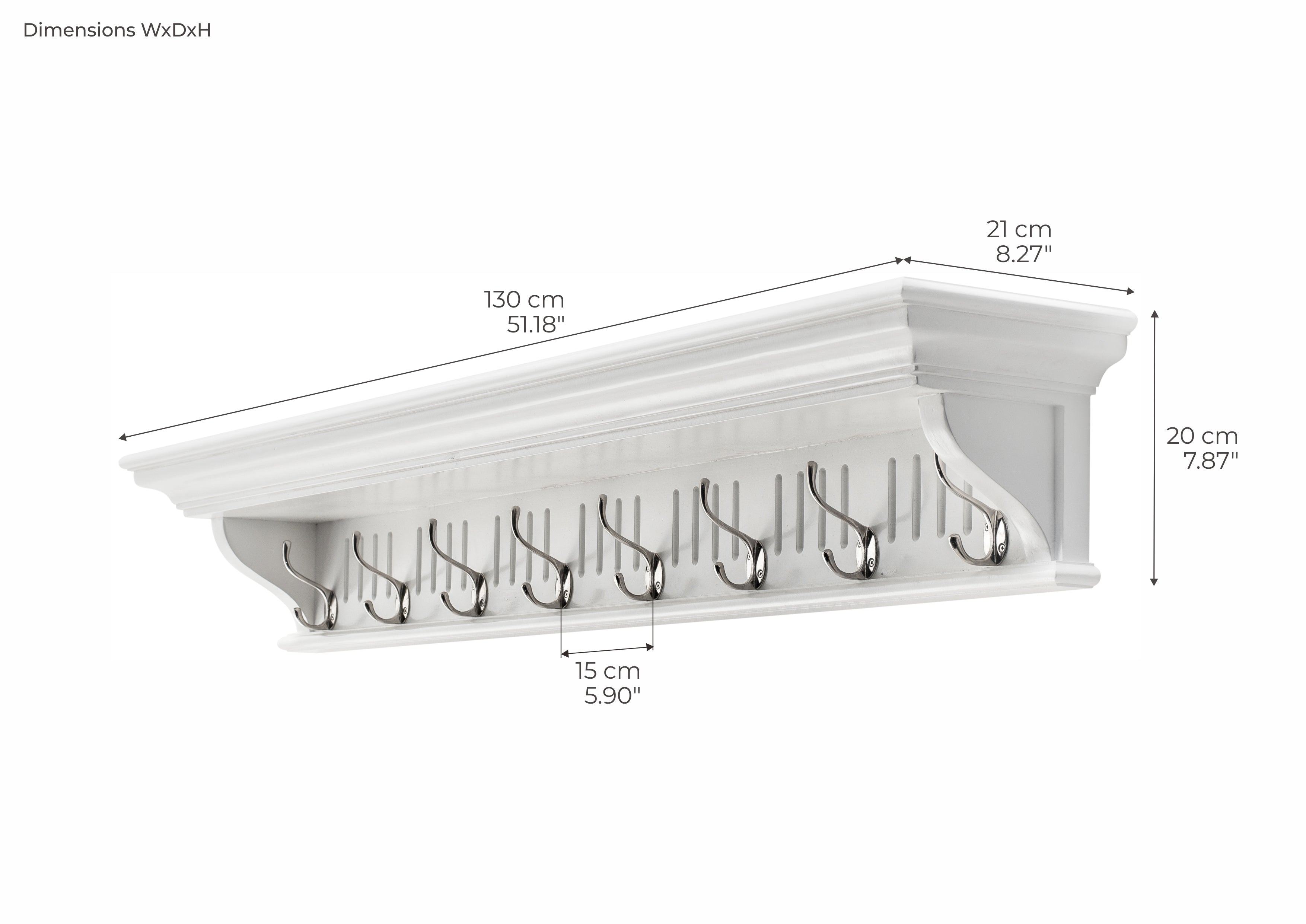 Skansen 8 Hook Coat Rack