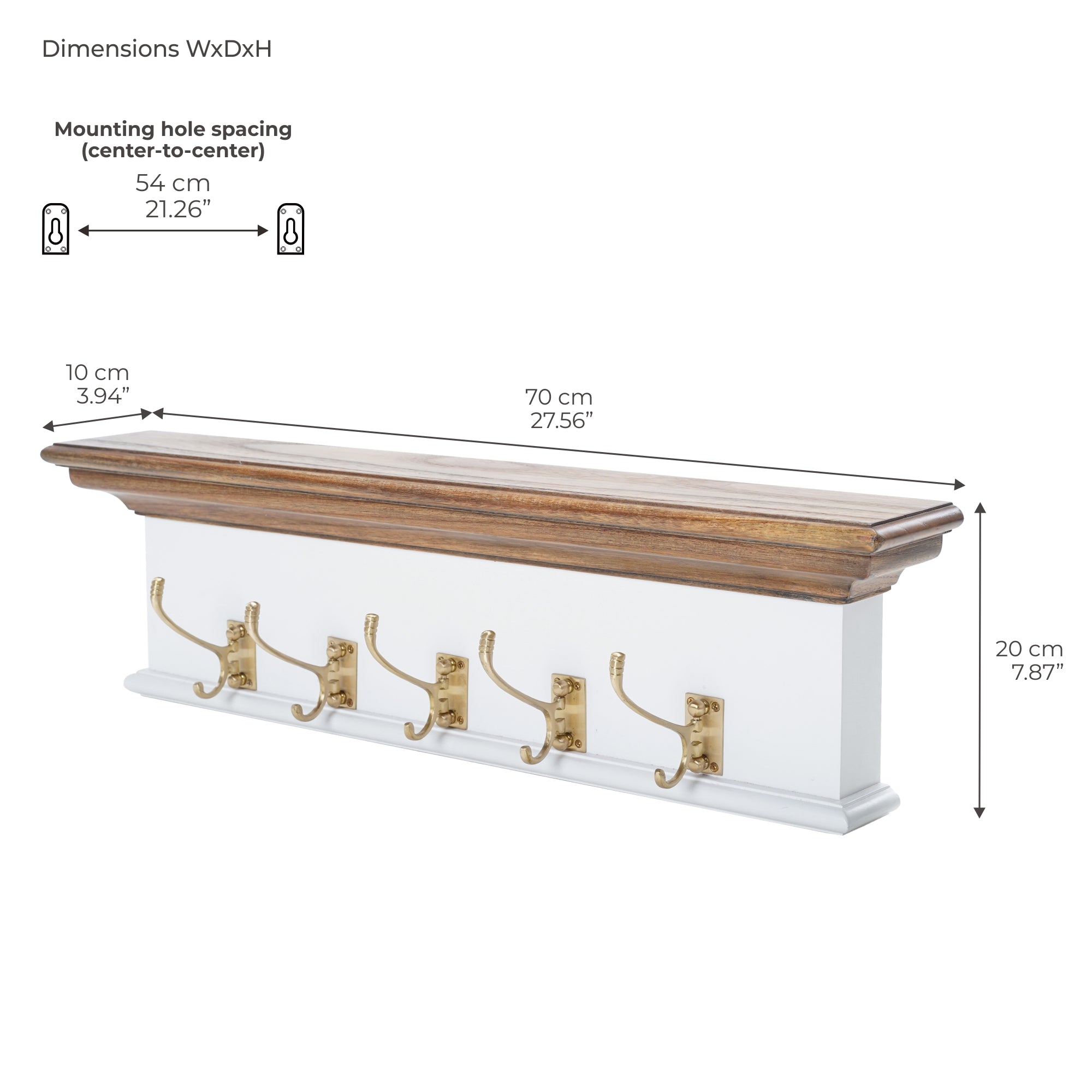 Corfu Coat Rack, Medium Brown