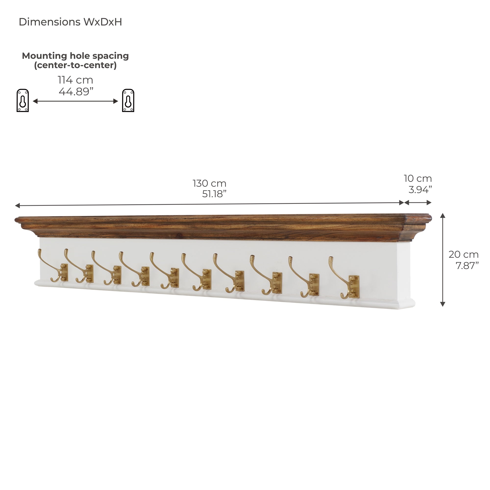 Corfu Coat Rack, Medium Brown