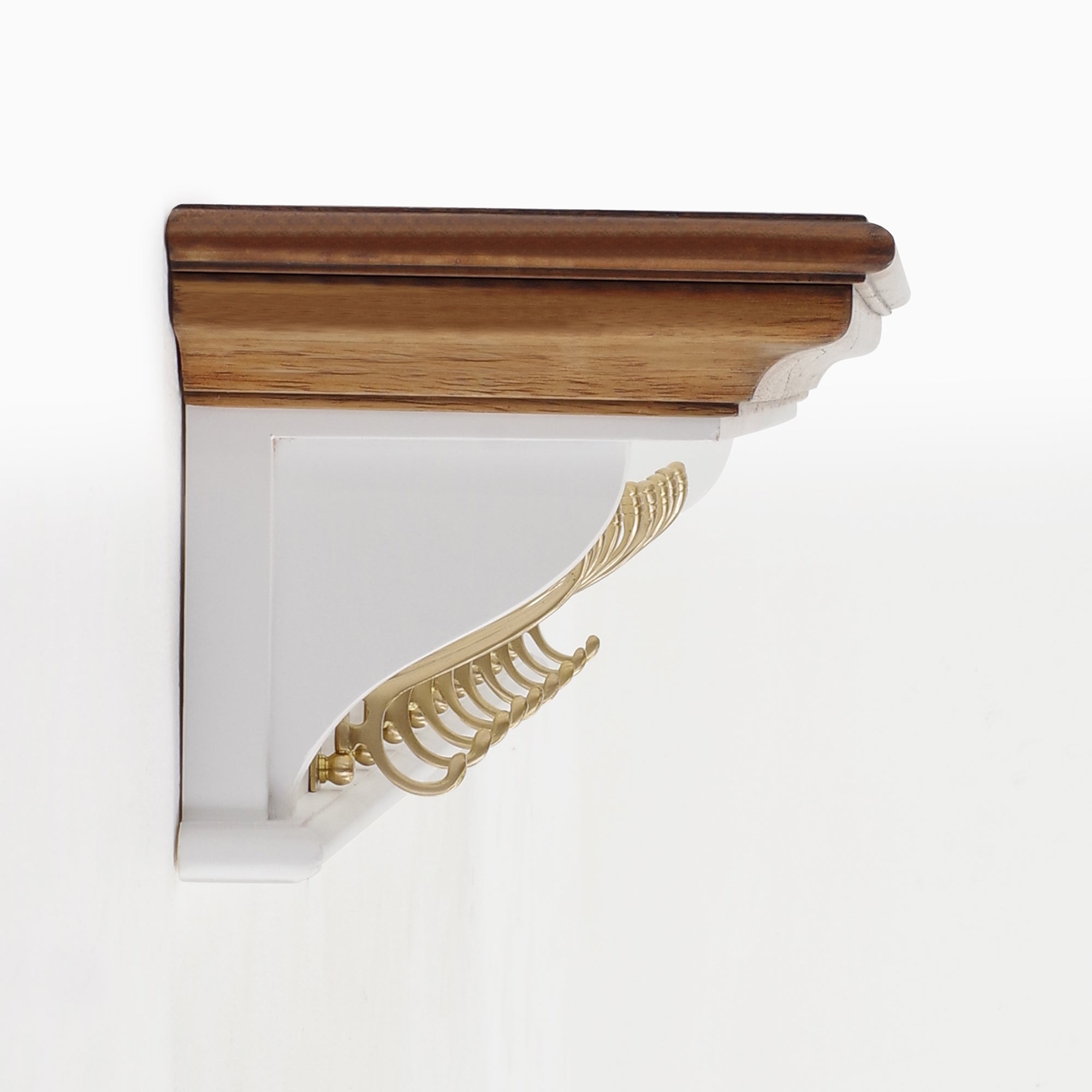 Corfu Provincial Coat Rack, Medium Brown