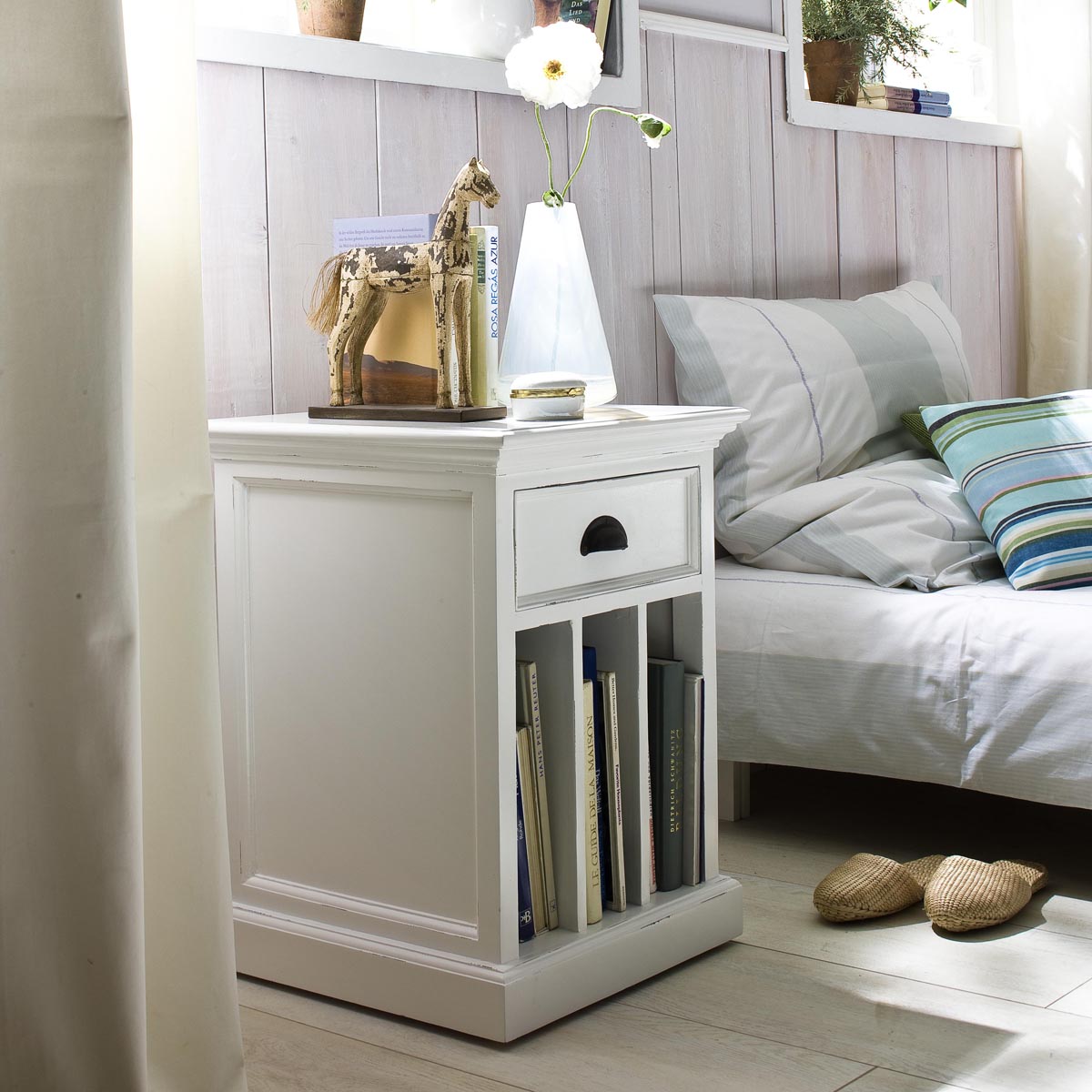 Halifax Bedside Table with Dividers