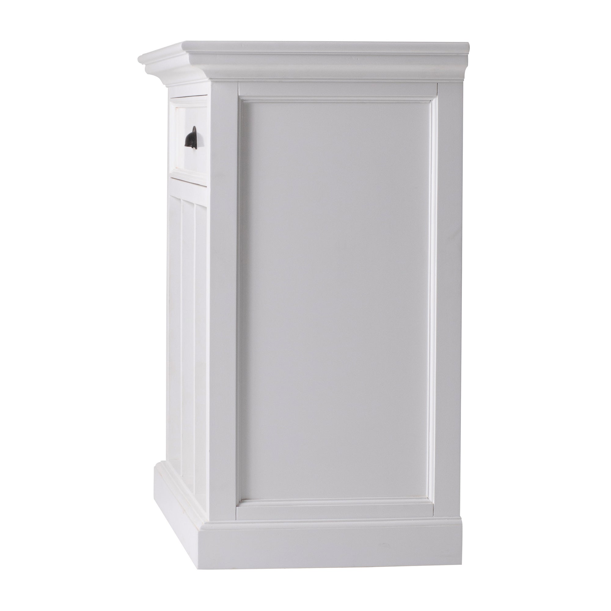 Halifax Grand Bedside Table with Dividers - Classic White