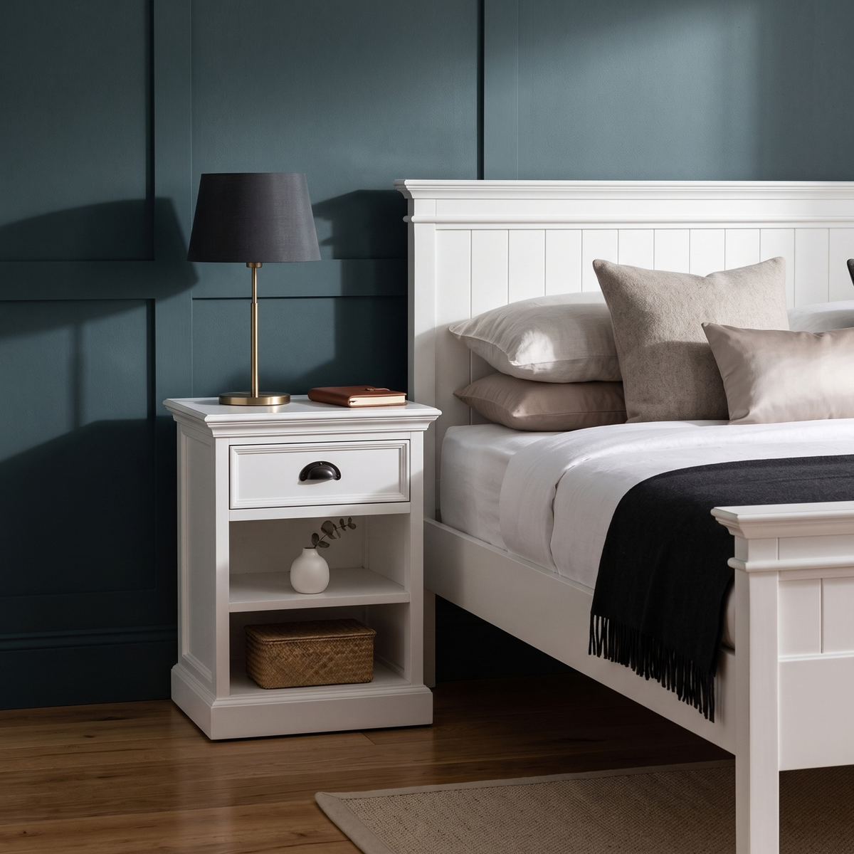 Halifax Bedside Table with Shelves