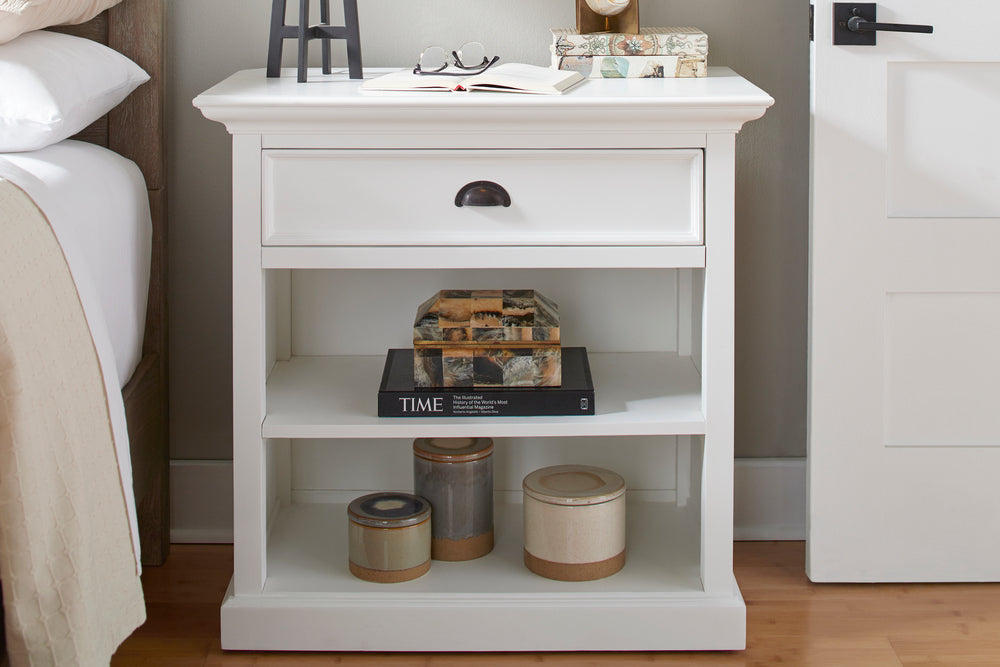 Halifax Grand Bedside Table with Shelves