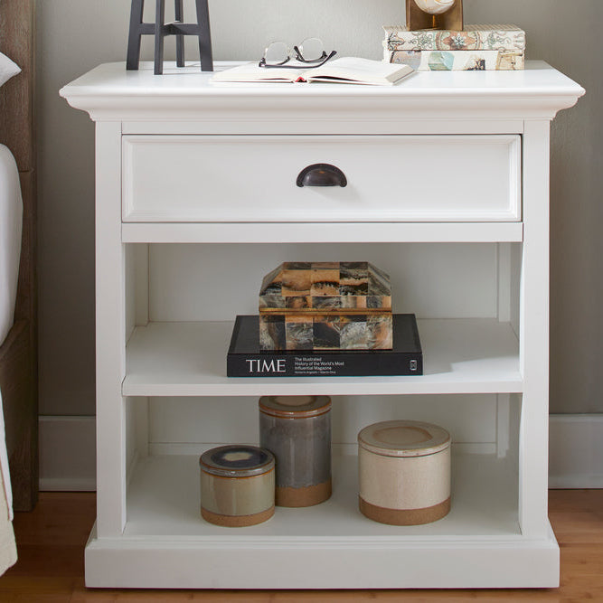 Halifax Grand Bedside Table with Shelves