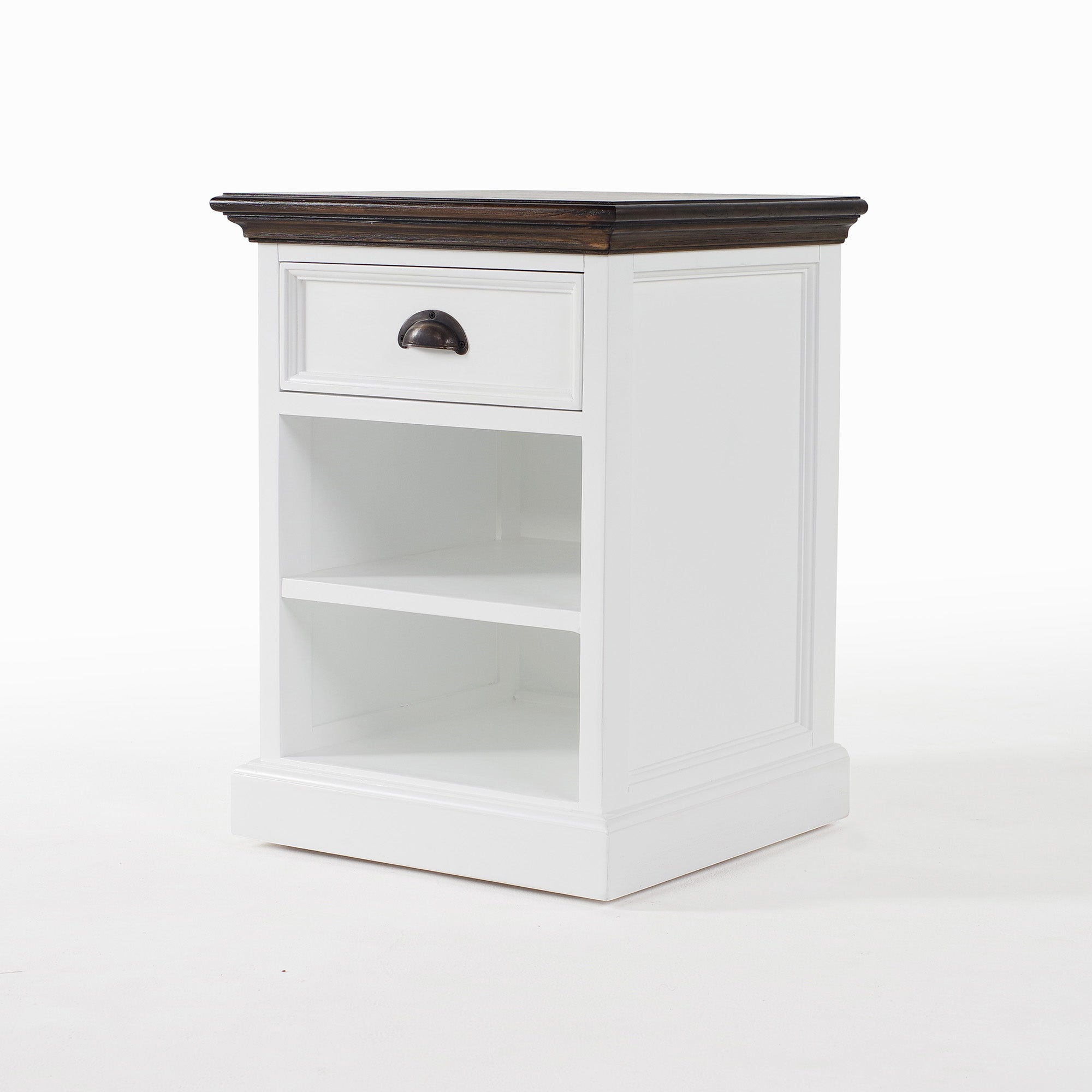 Corfu Bedside Table with Shelves