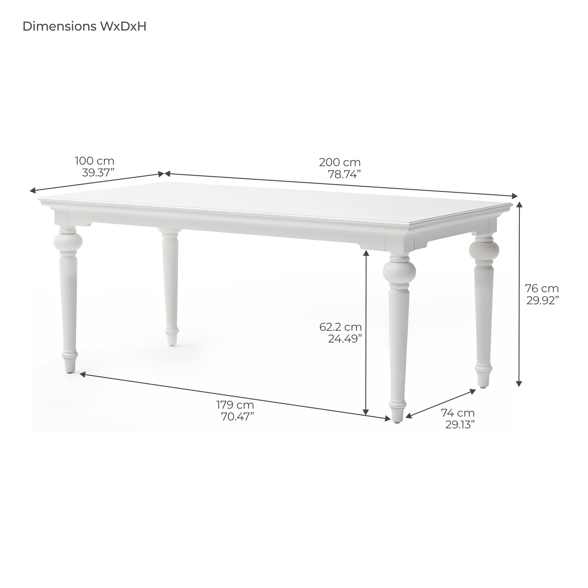 Provence Dining Table 71"