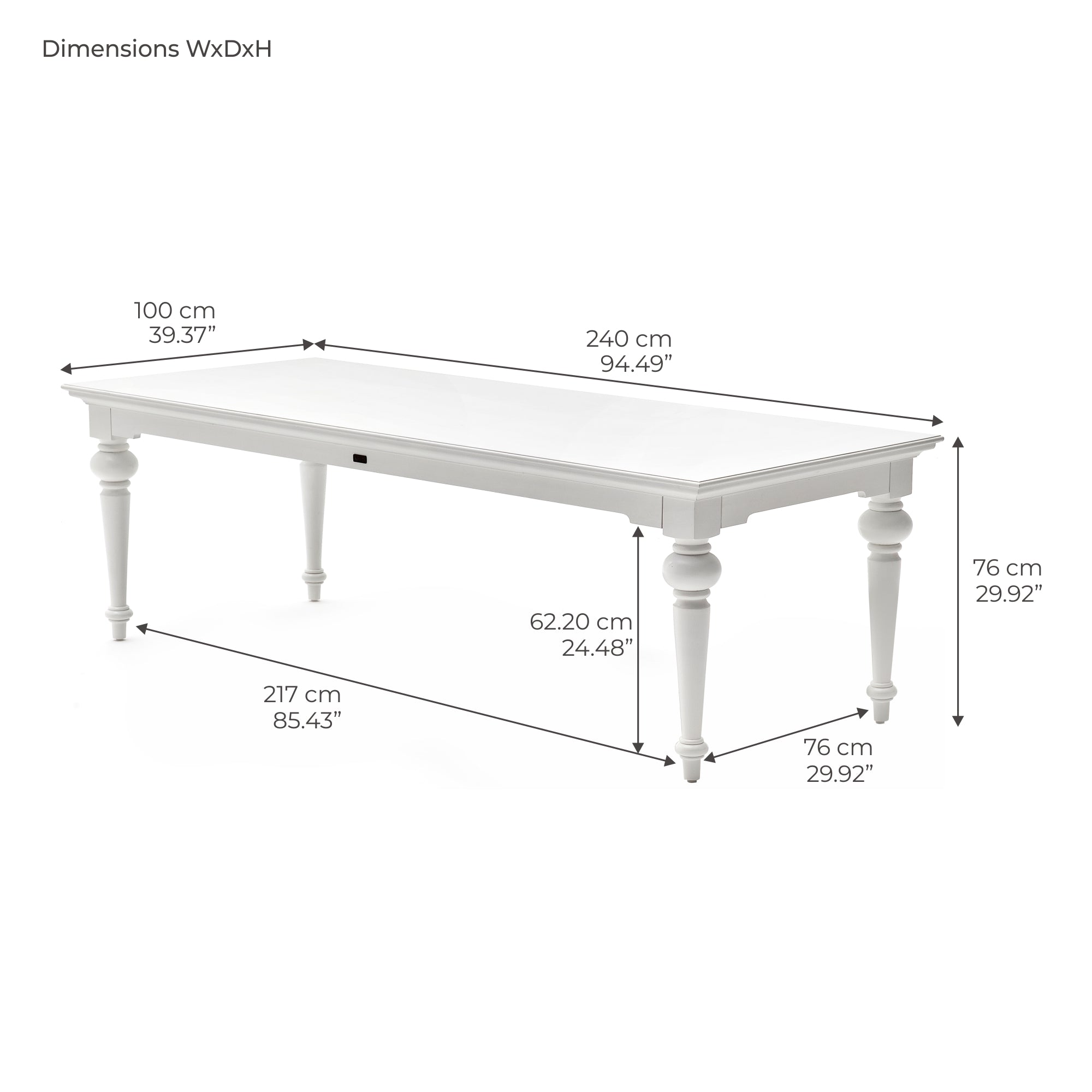 Provence Dining Table 71"