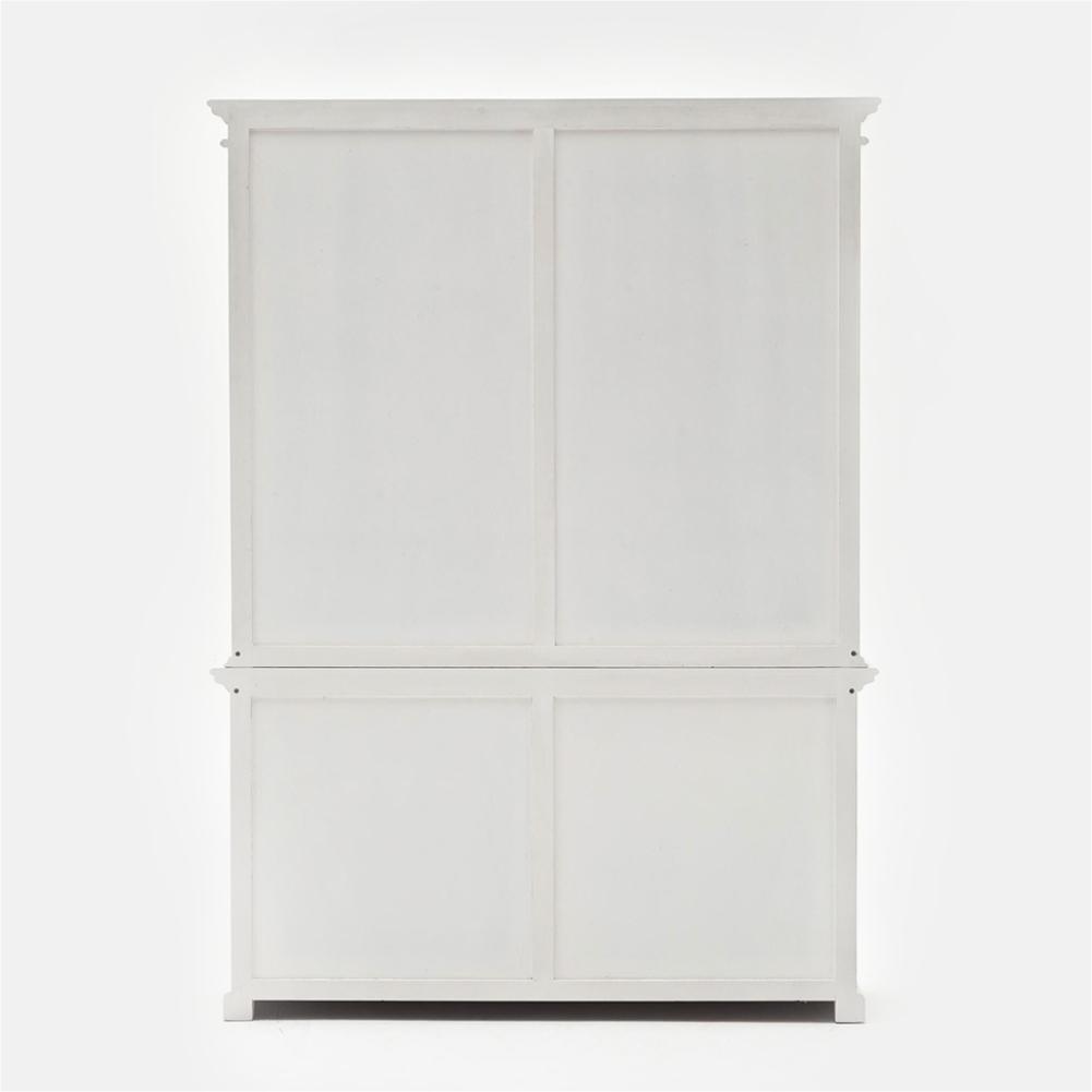 Halifax Buffet & Open Shelf Hutch - White-Hutch Cabinet-Novasolo-I Wanna Go Home