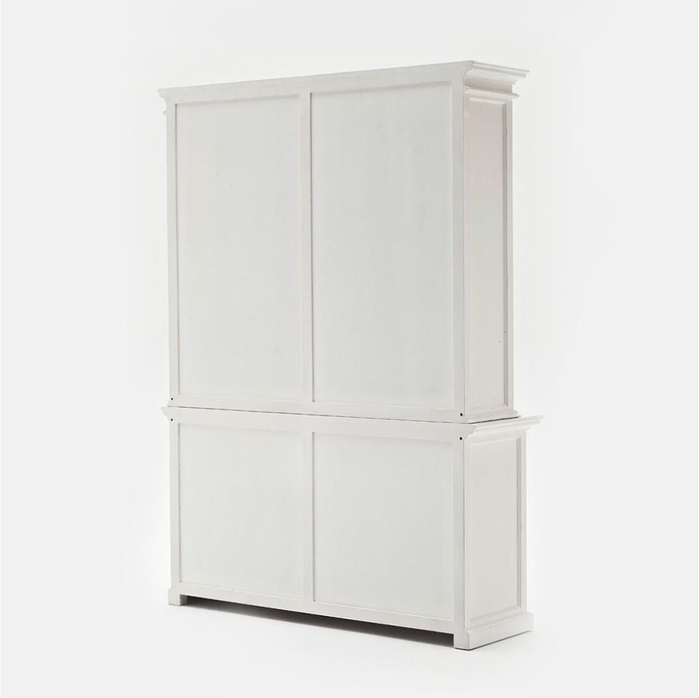 Halifax Buffet & Open Shelf Hutch - White-Hutch Cabinet-Novasolo-I Wanna Go Home