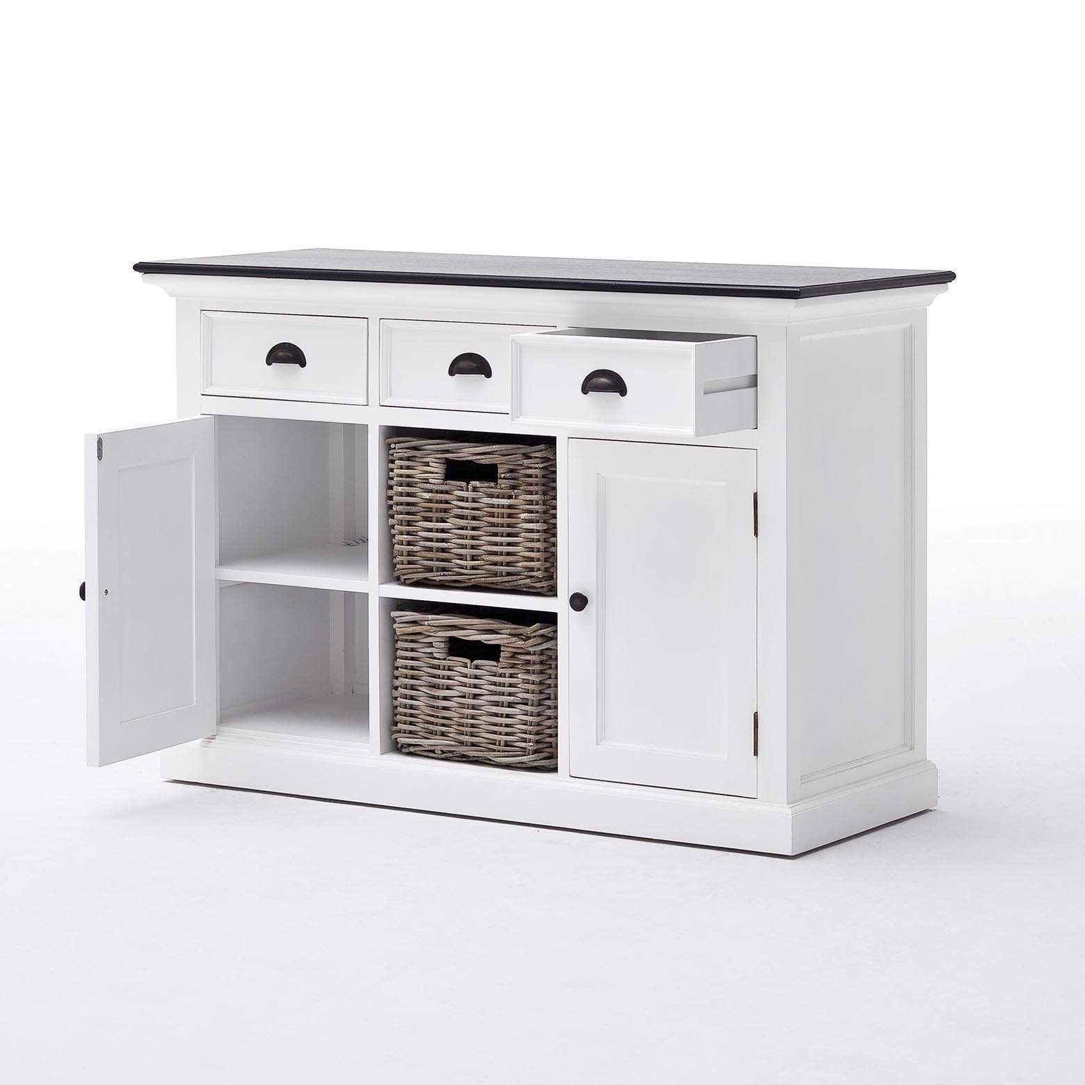 Halifax Contrast Buffet - White with Black Top-Buffet-by NovaSolo-I Wanna Go Home