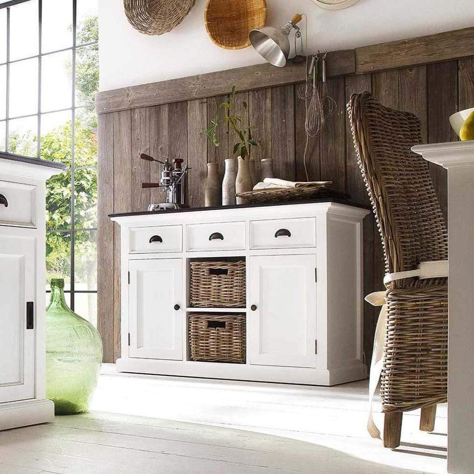 Halifax Contrast Buffet - White with Black Top-Buffet-by NovaSolo-I Wanna Go Home