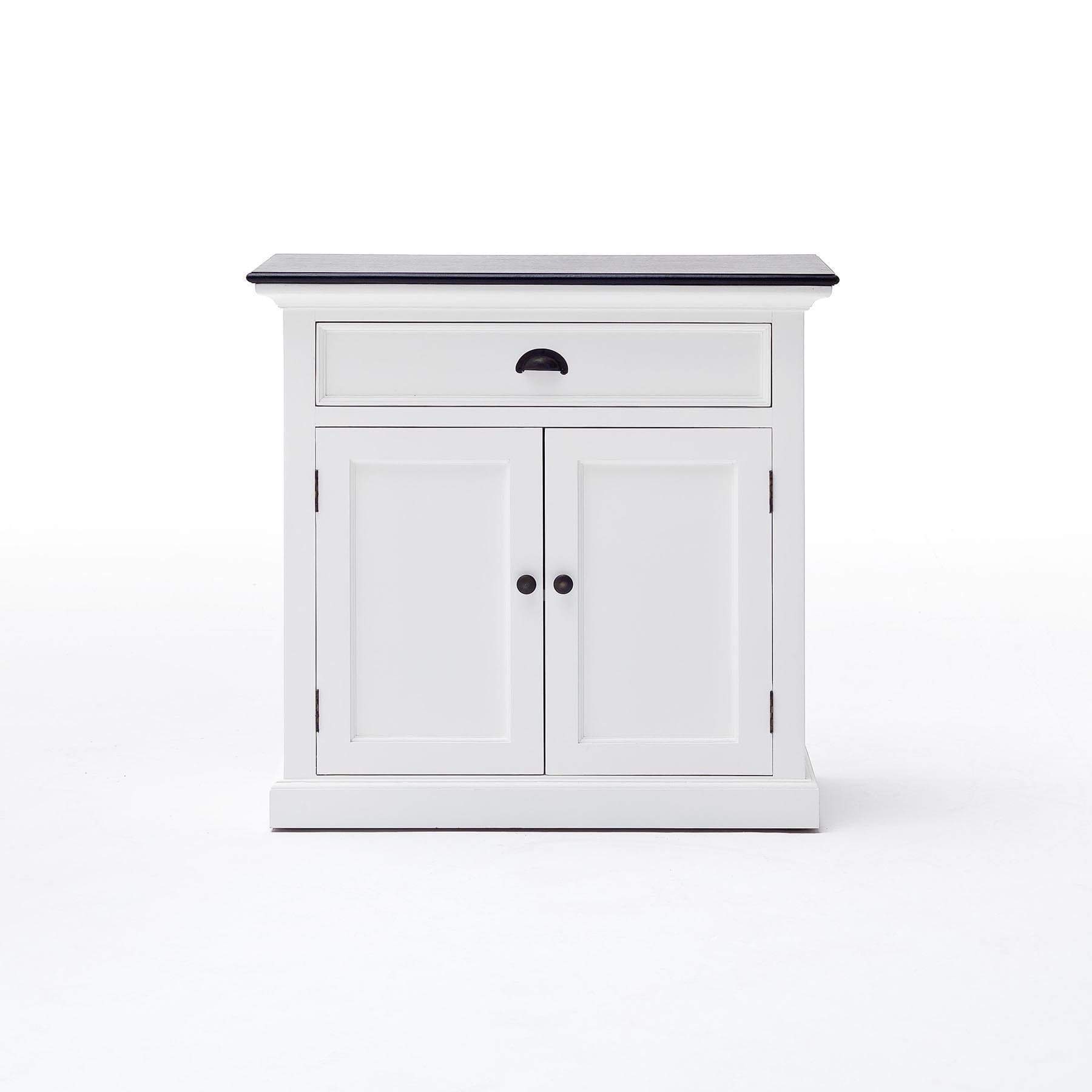 Halifax Contrast Small Buffet - White with Black Top-Buffet-by NovaSolo-I Wanna Go Home
