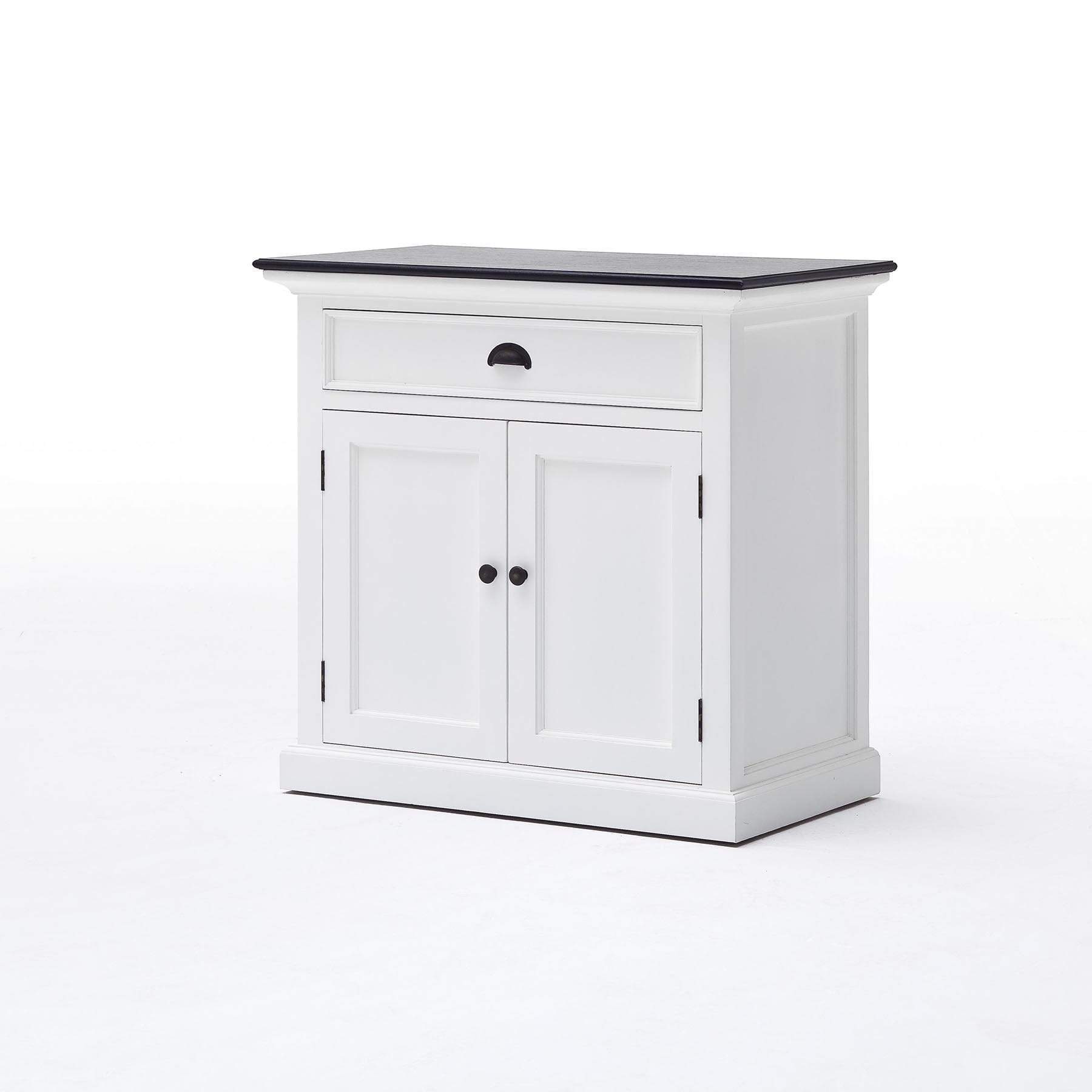 Halifax Contrast Small Buffet - White with Black Top-Buffet-by NovaSolo-I Wanna Go Home