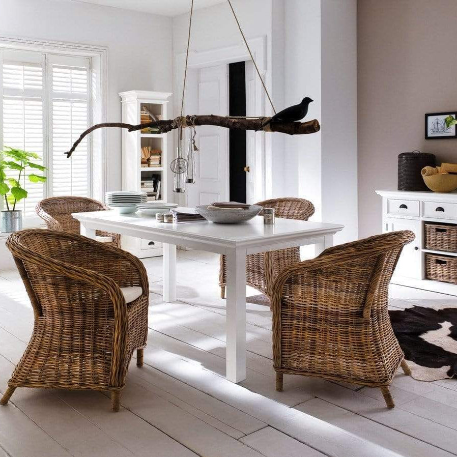 Halifax Dining Table 160cm - White-Dining Table-Novasolo-I Wanna Go Home