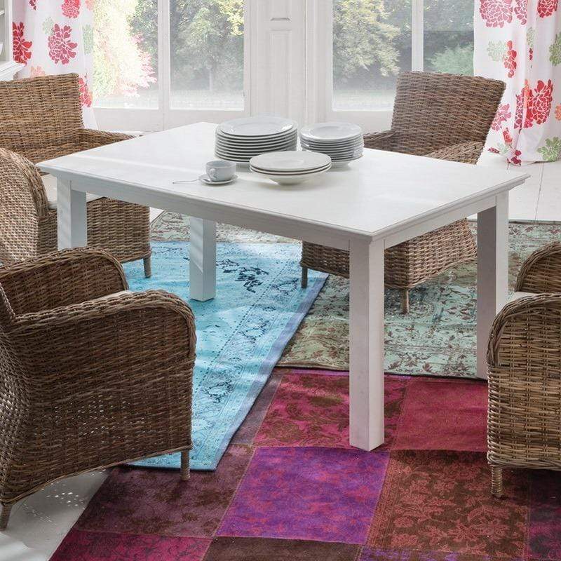 Halifax Extension Dining Table 160cm - White-Dining Table-Novasolo-I Wanna Go Home
