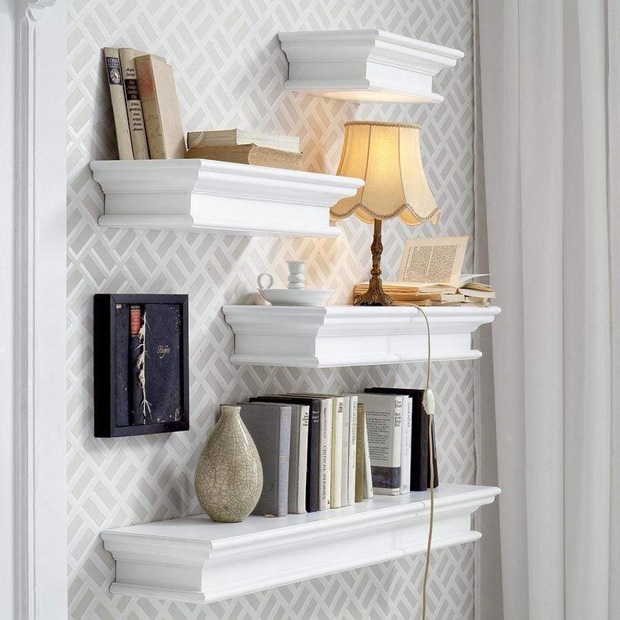 Halifax Floating Wall Shelf 80cm - White-Shelf-by NovaSolo-I Wanna Go Home