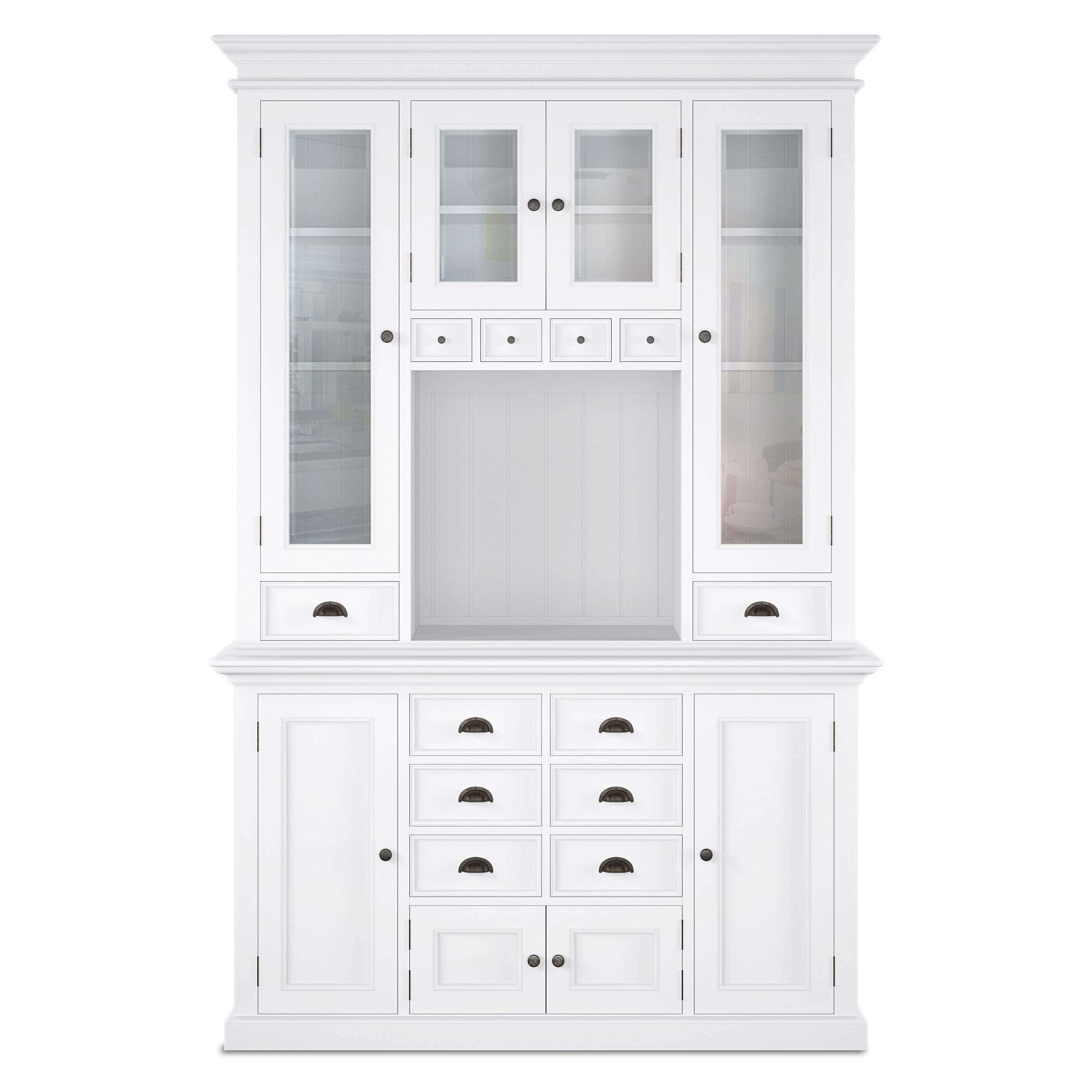 Halifax Kitchen Buffet & Hutch - White-Hutch Cabinet-by NovaSolo-I Wanna Go Home