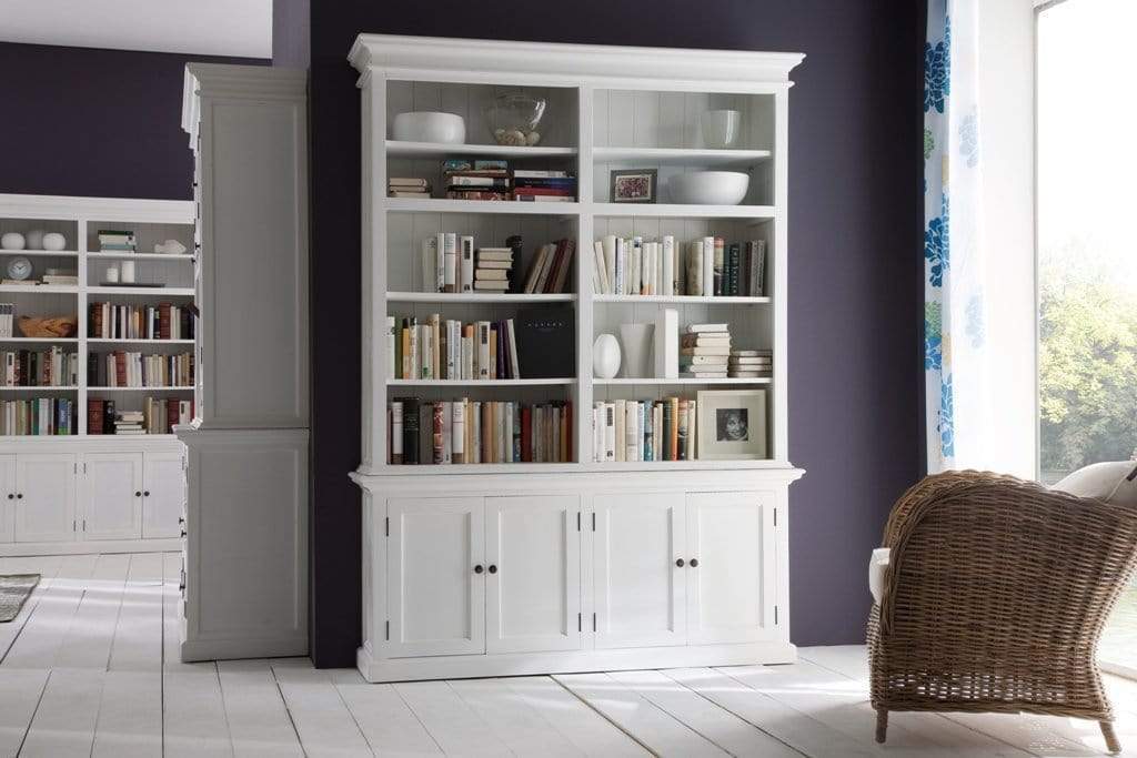 Halifax Medium Hutch Bookcase - White-Hutch Cabinet-by NovaSolo-I Wanna Go Home