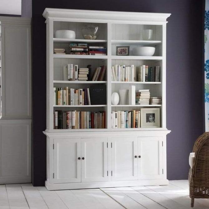 Halifax Medium Hutch Bookcase - White-Hutch Cabinet-by NovaSolo-I Wanna Go Home