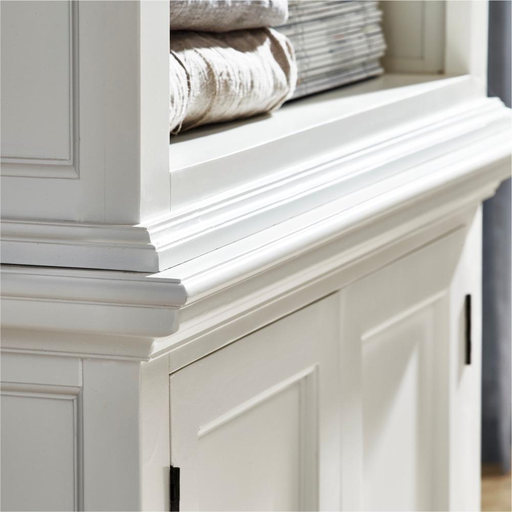 Halifax Slim Hutch Bookcase - White-Hutch Cabinet-by NovaSolo-I Wanna Go Home