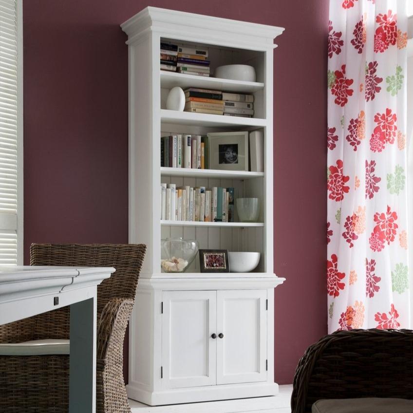 Halifax Slim Hutch Bookcase - White-Hutch Cabinet-by NovaSolo-I Wanna Go Home