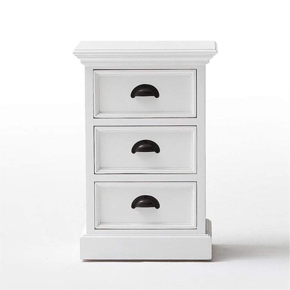 Halifax Storage Unit / Bedside Chest 3 Drawers - White-Bedside Table-by NovaSolo-I Wanna Go Home
