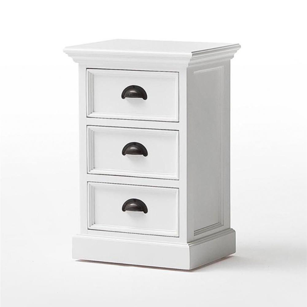 Halifax Storage Unit / Bedside Chest 3 Drawers - White-Bedside Table-by NovaSolo-I Wanna Go Home
