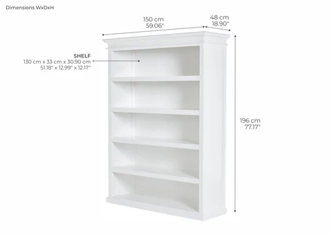 Halifax Bookcase with 5 Shelves