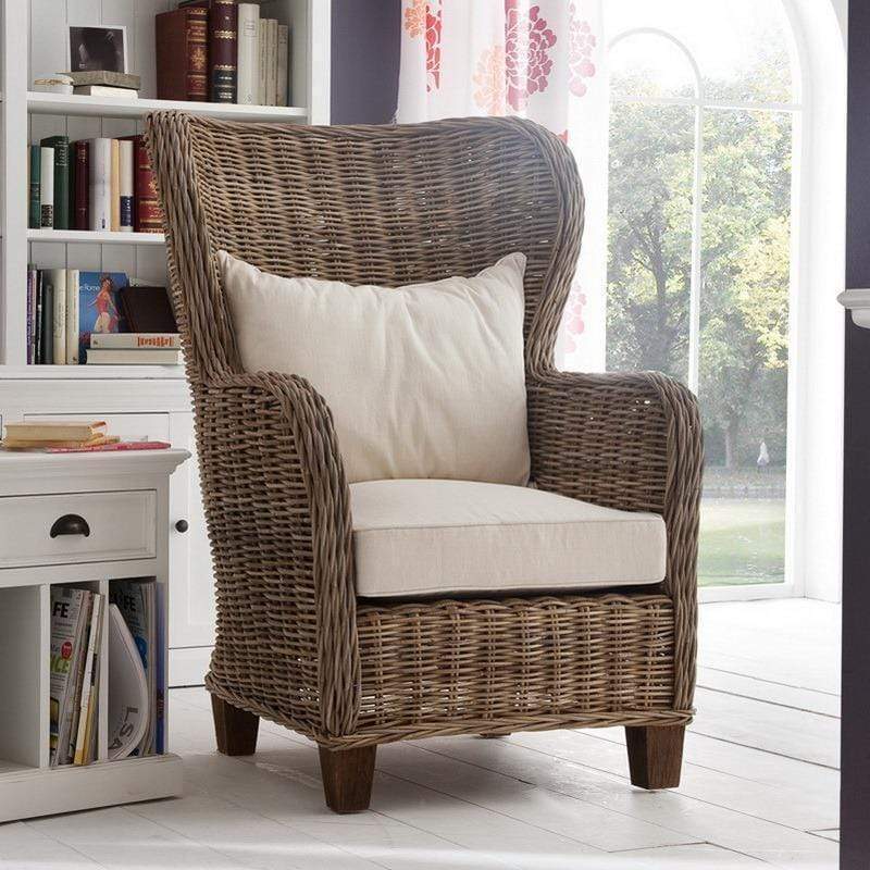 King Kubu Rattan Arm Chair With Cushion - Main Image