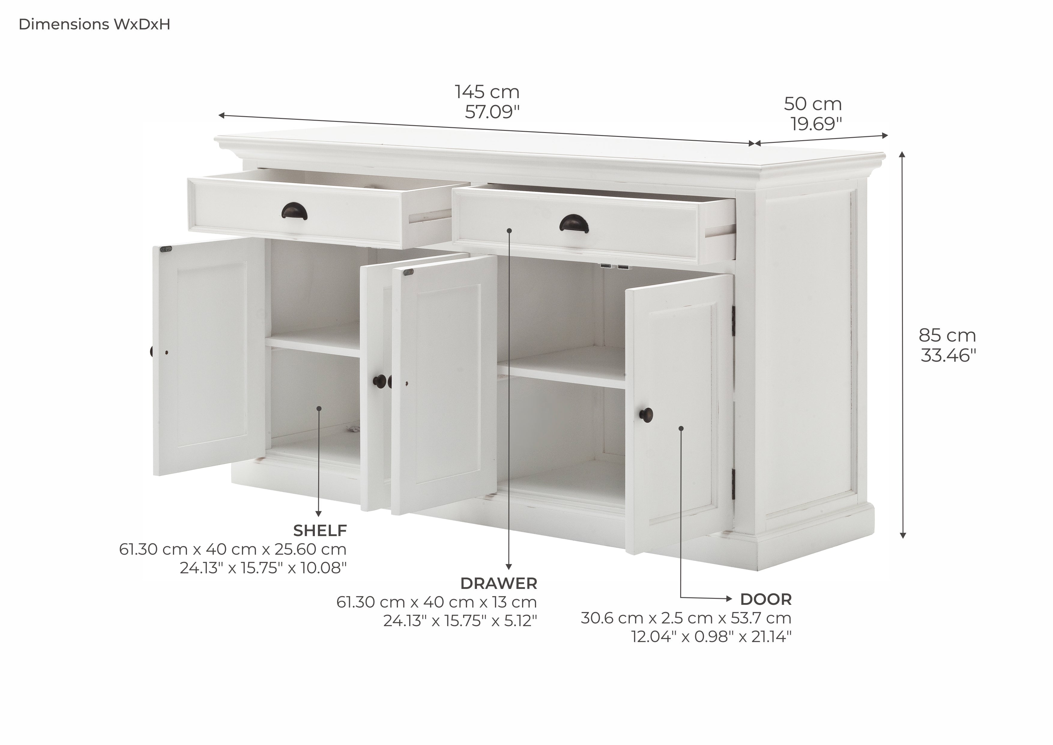 Halifax Buffet with 4 Doors