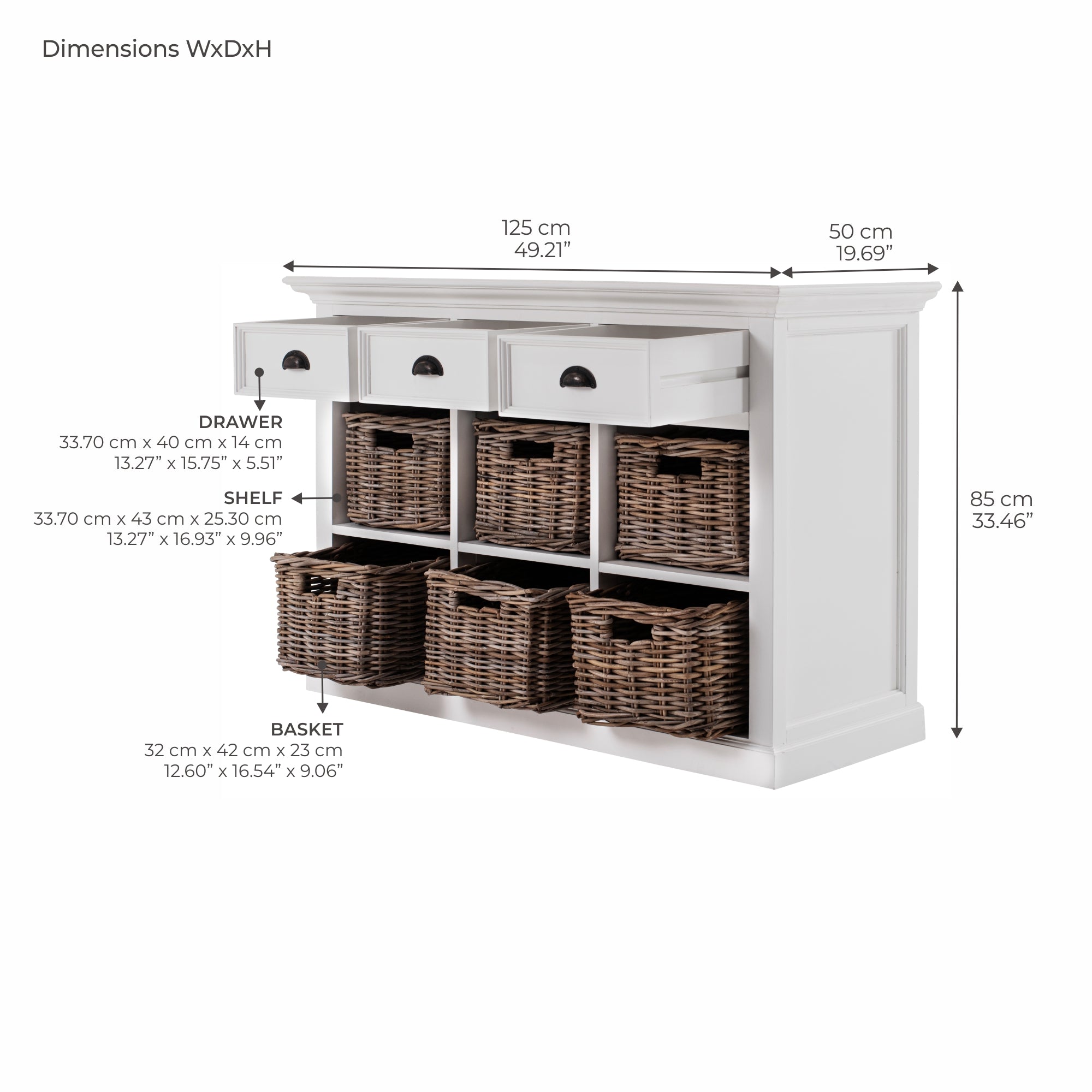 Halifax Buffet with 6 Baskets