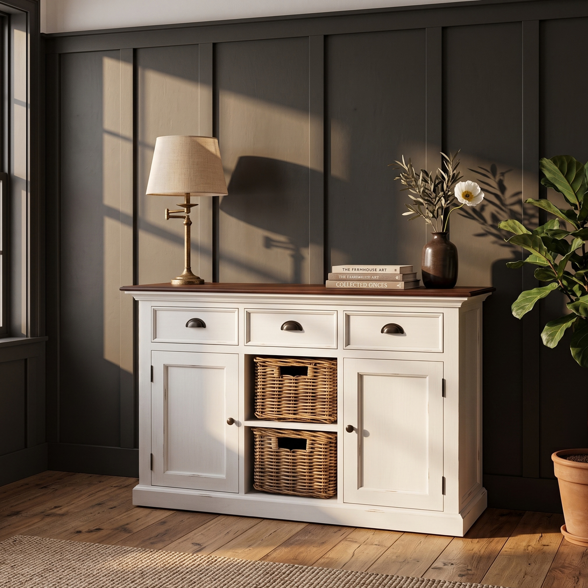 Halifax Accent Buffet with 2 Baskets 49''