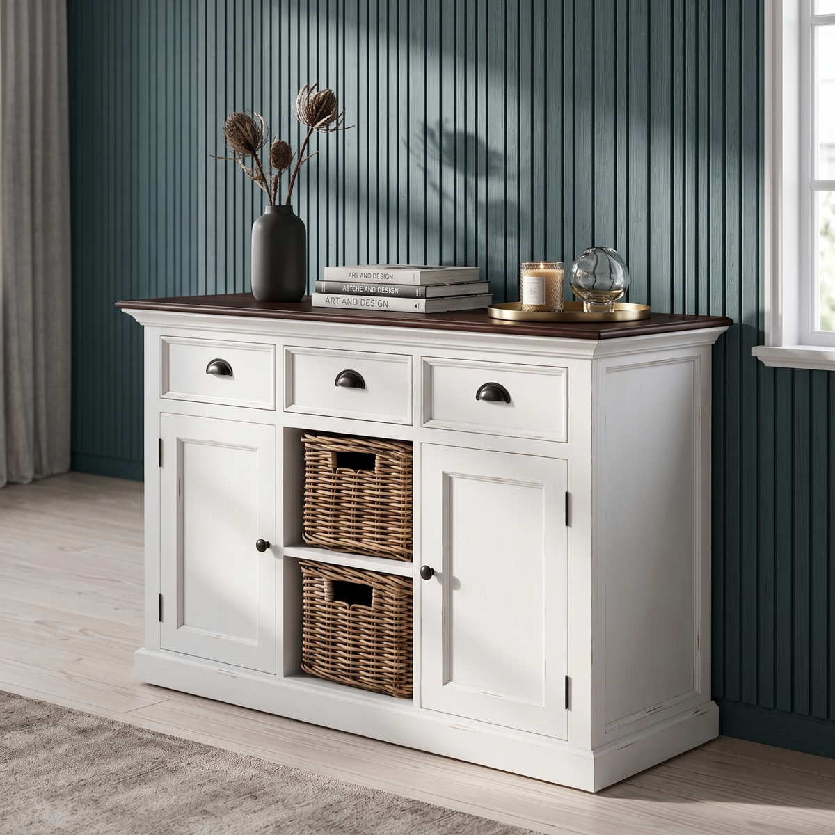 Halifax Accent Buffet with 2 Baskets 49''