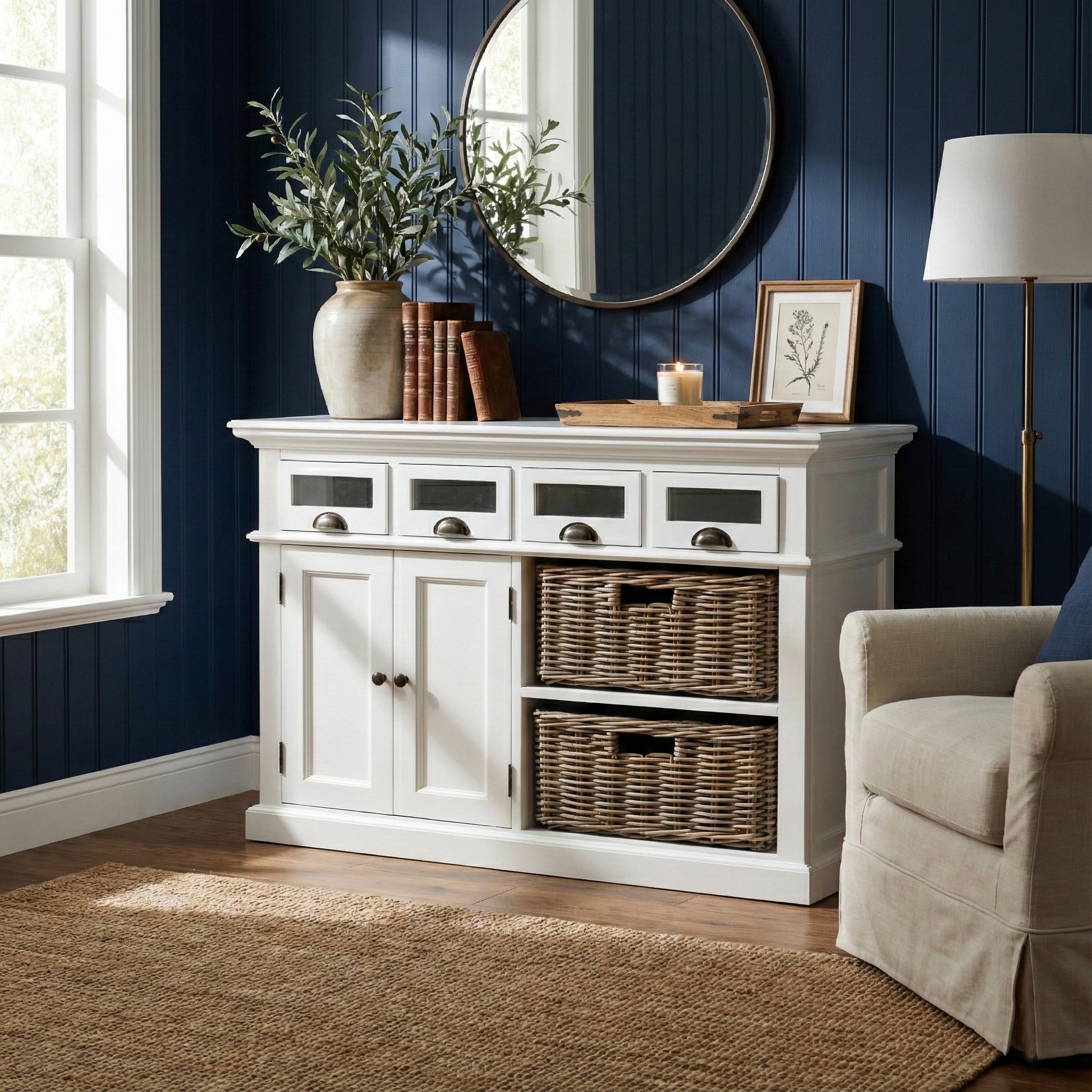 Halifax Dining Buffet with Basket Set