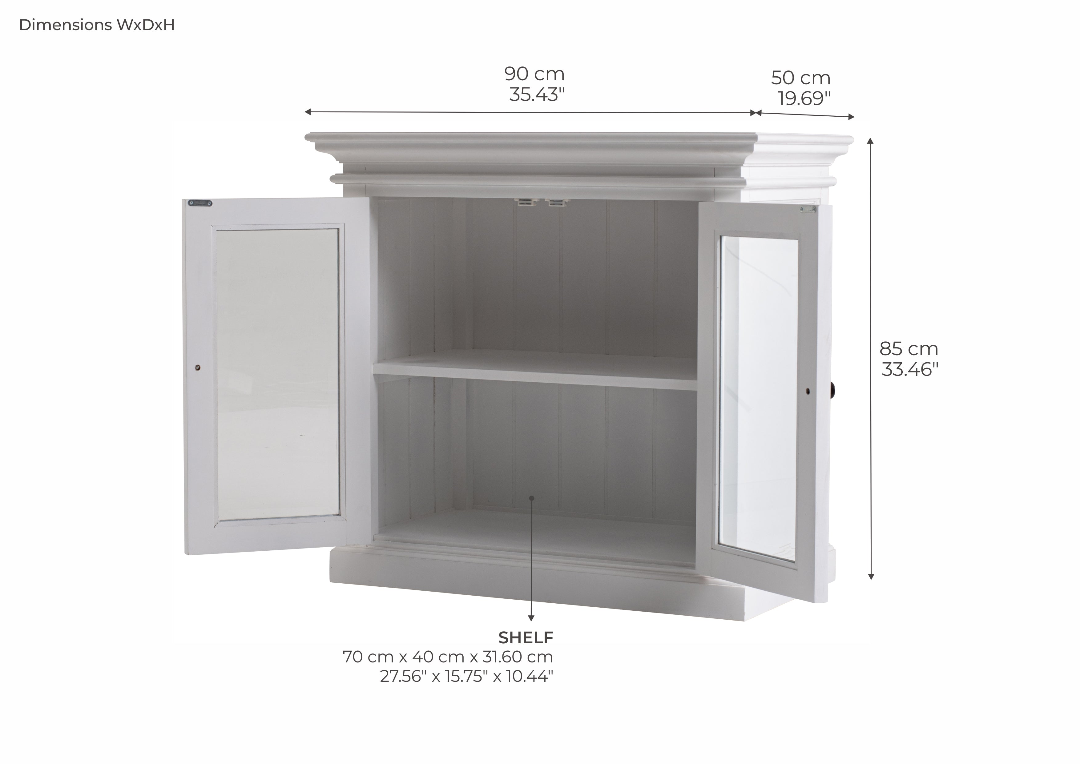 Halifax 2 Door Sideboard - White